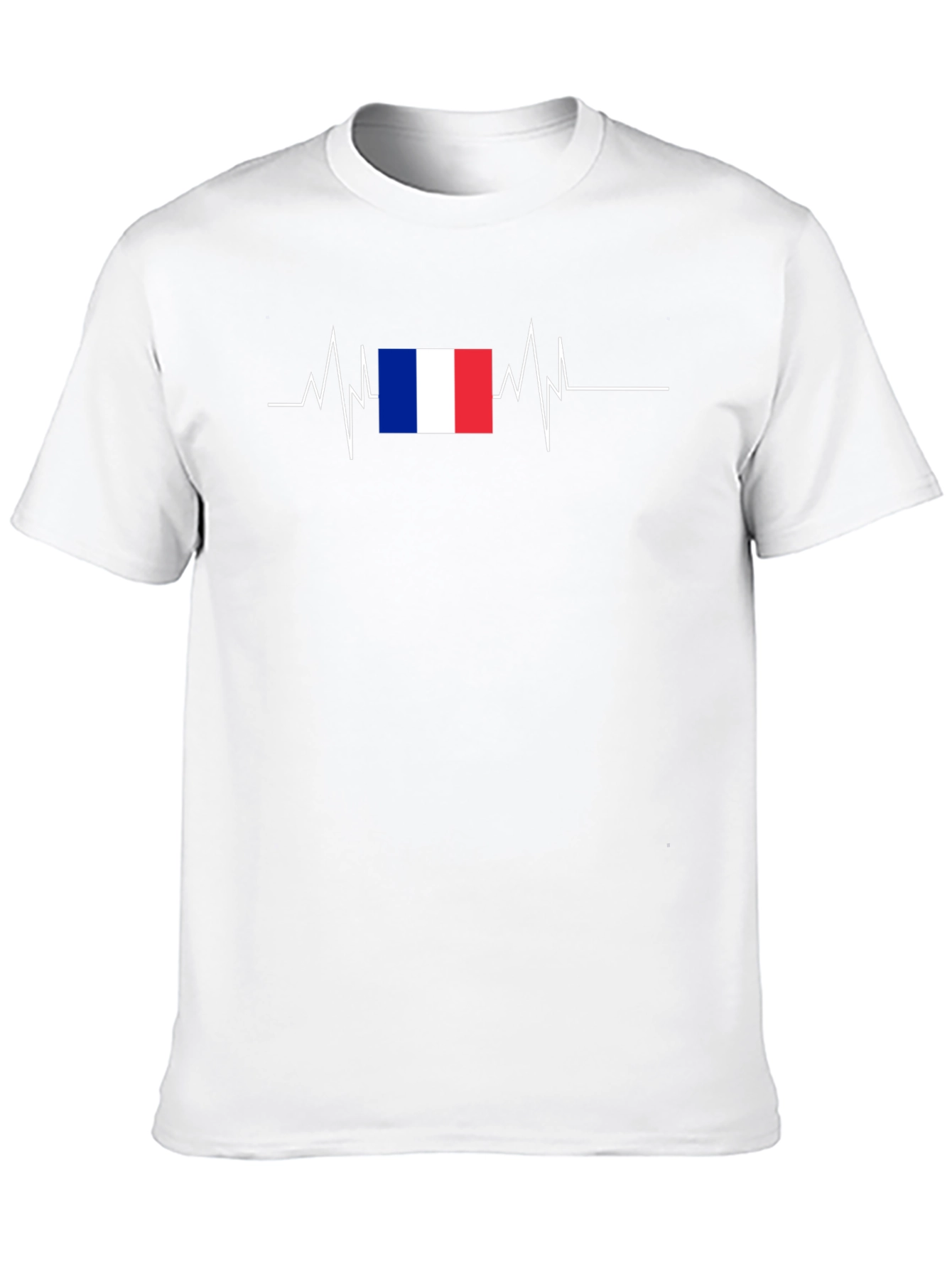 France Flag Heartbeat Graphic Tee