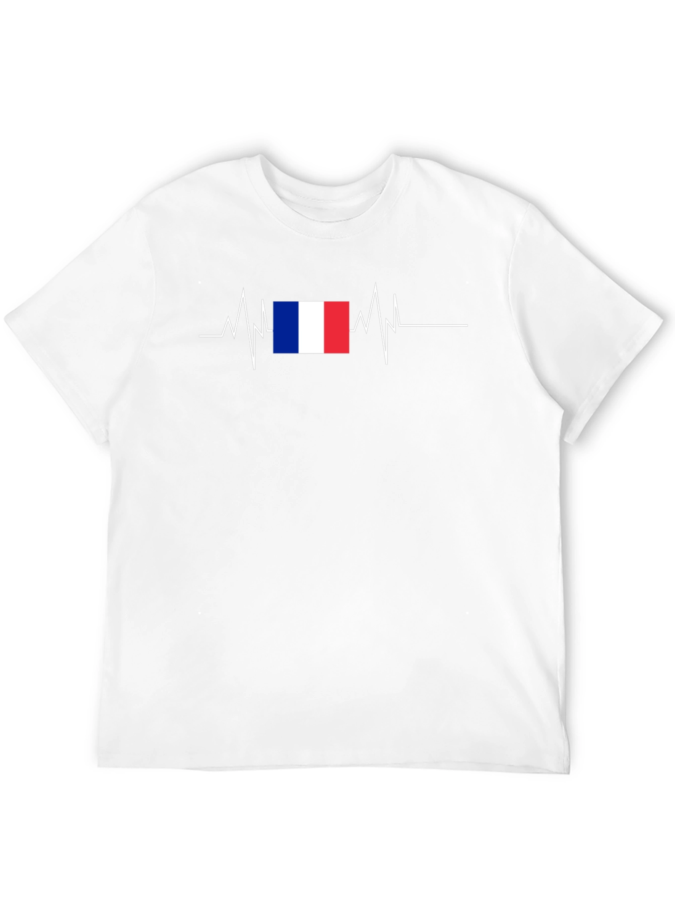 France Flag Heartbeat Graphic Tee