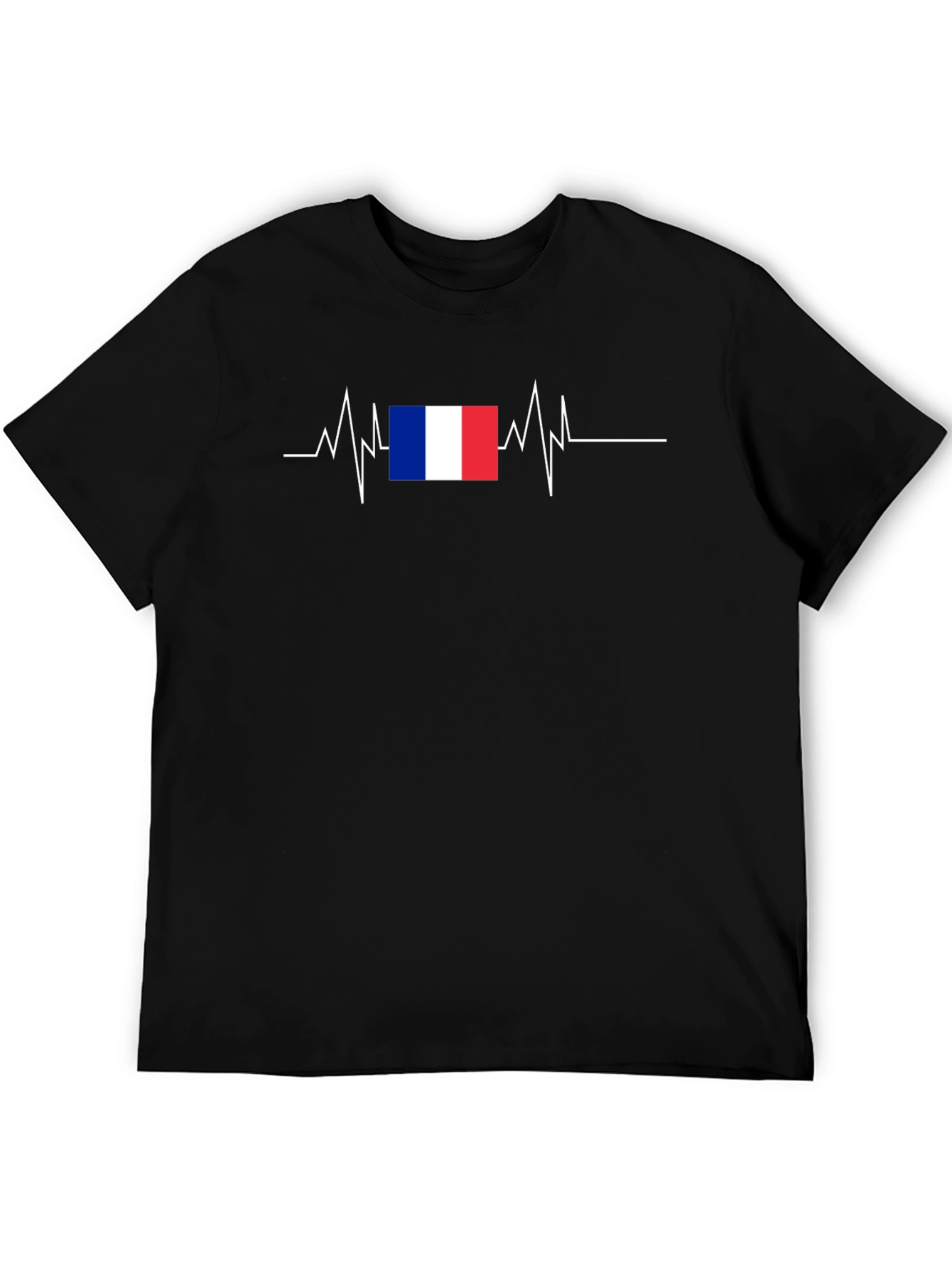 France Flag Heartbeat Graphic Tee