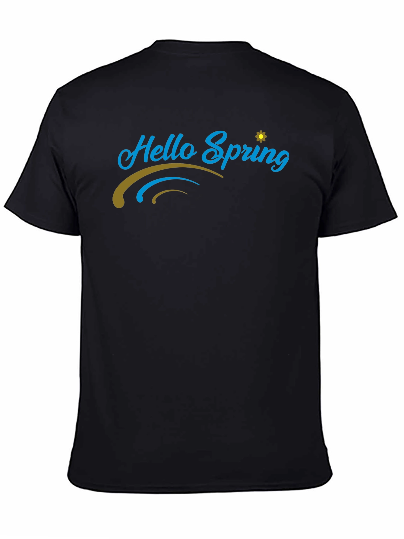 Hello Spring Black T-Shirt