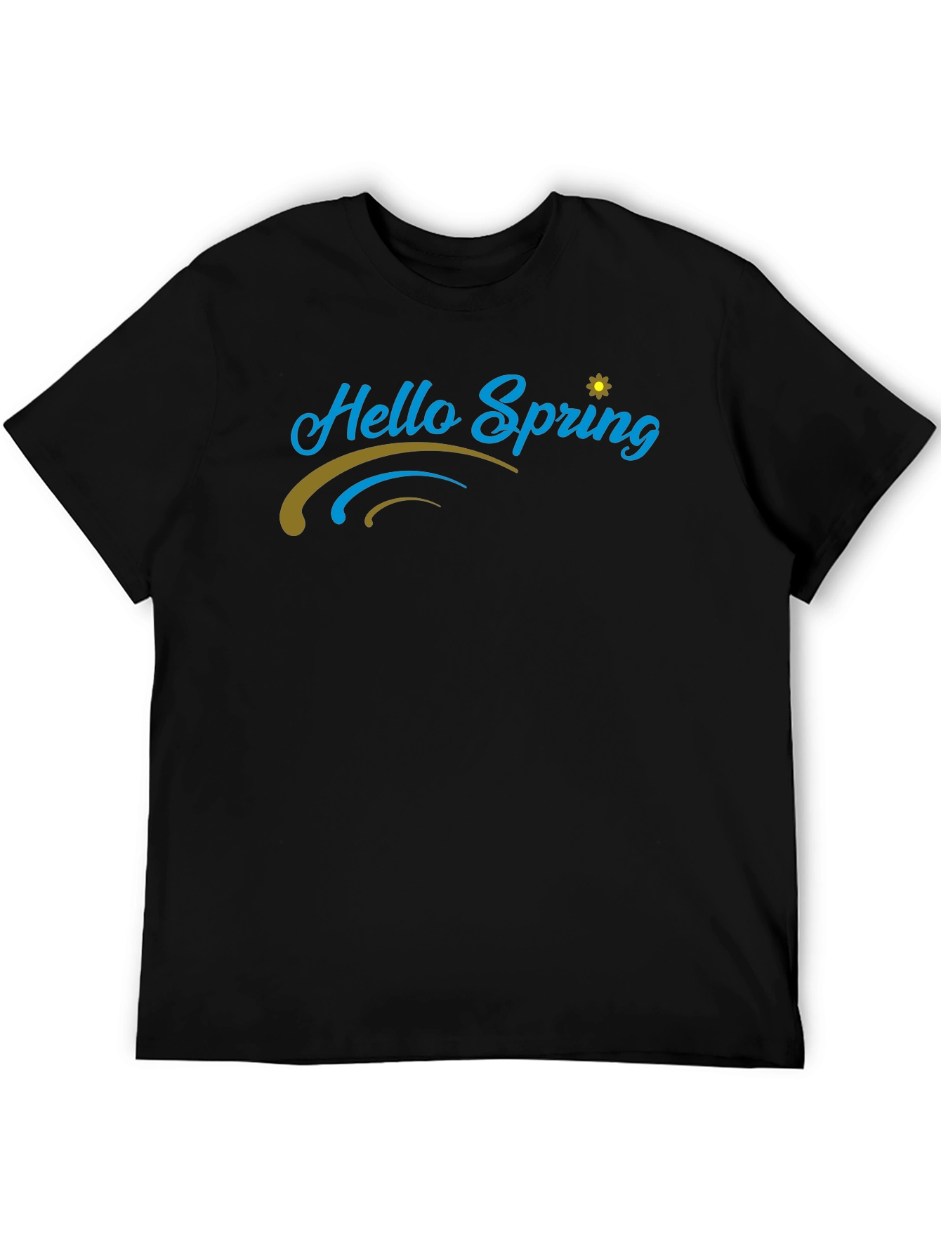 Hello Spring Black T-Shirt