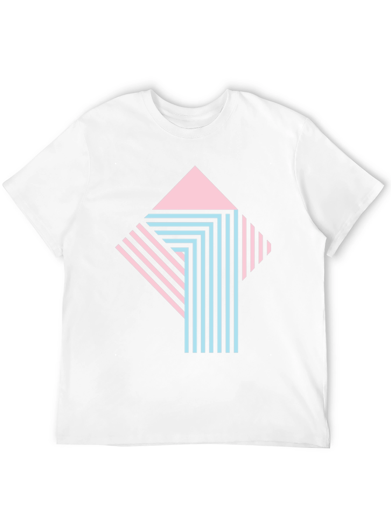 Retro Graphic Print Tee - Stylish Geometric Design
