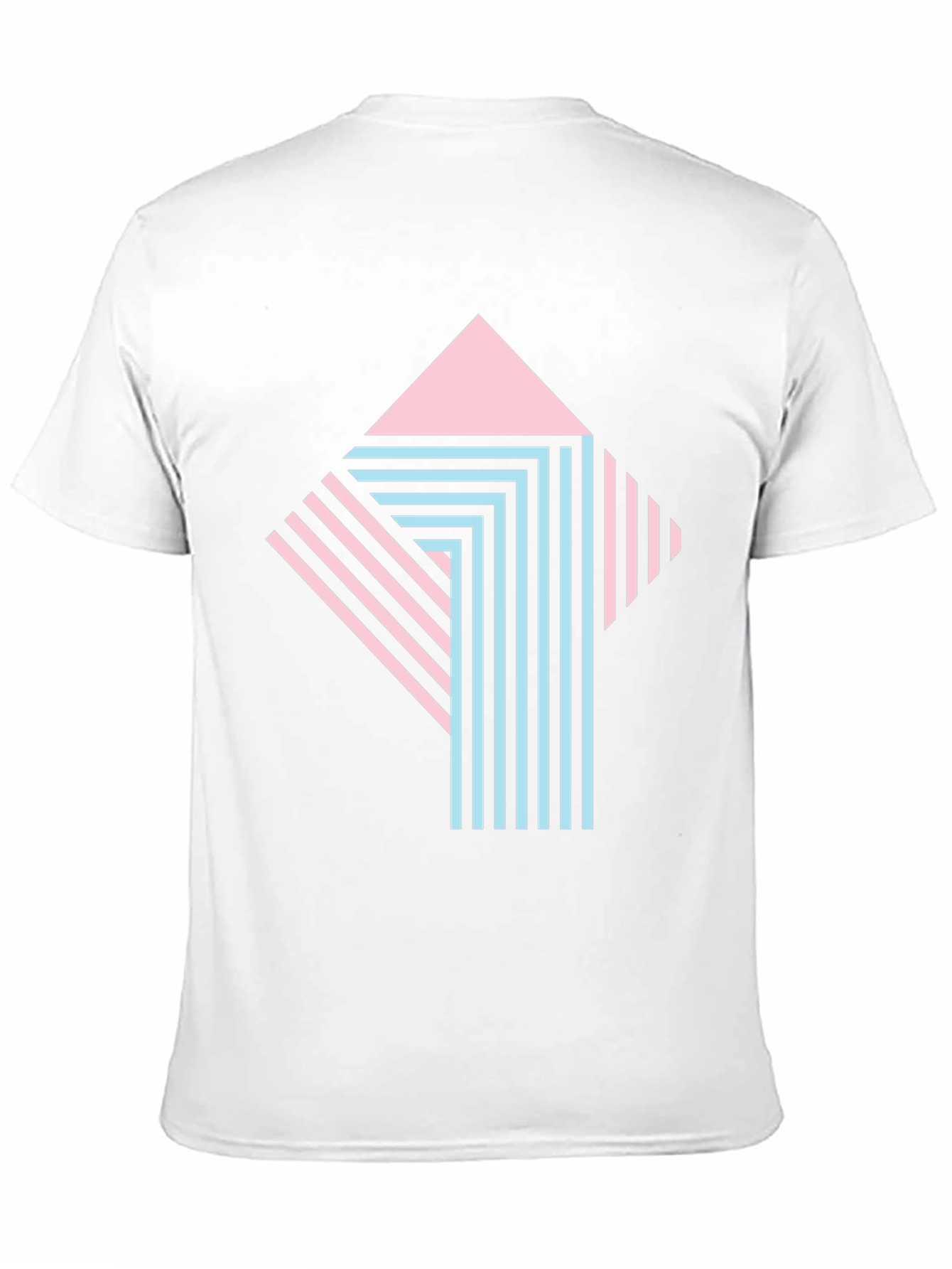 Retro Graphic Print Tee - Stylish Geometric Design