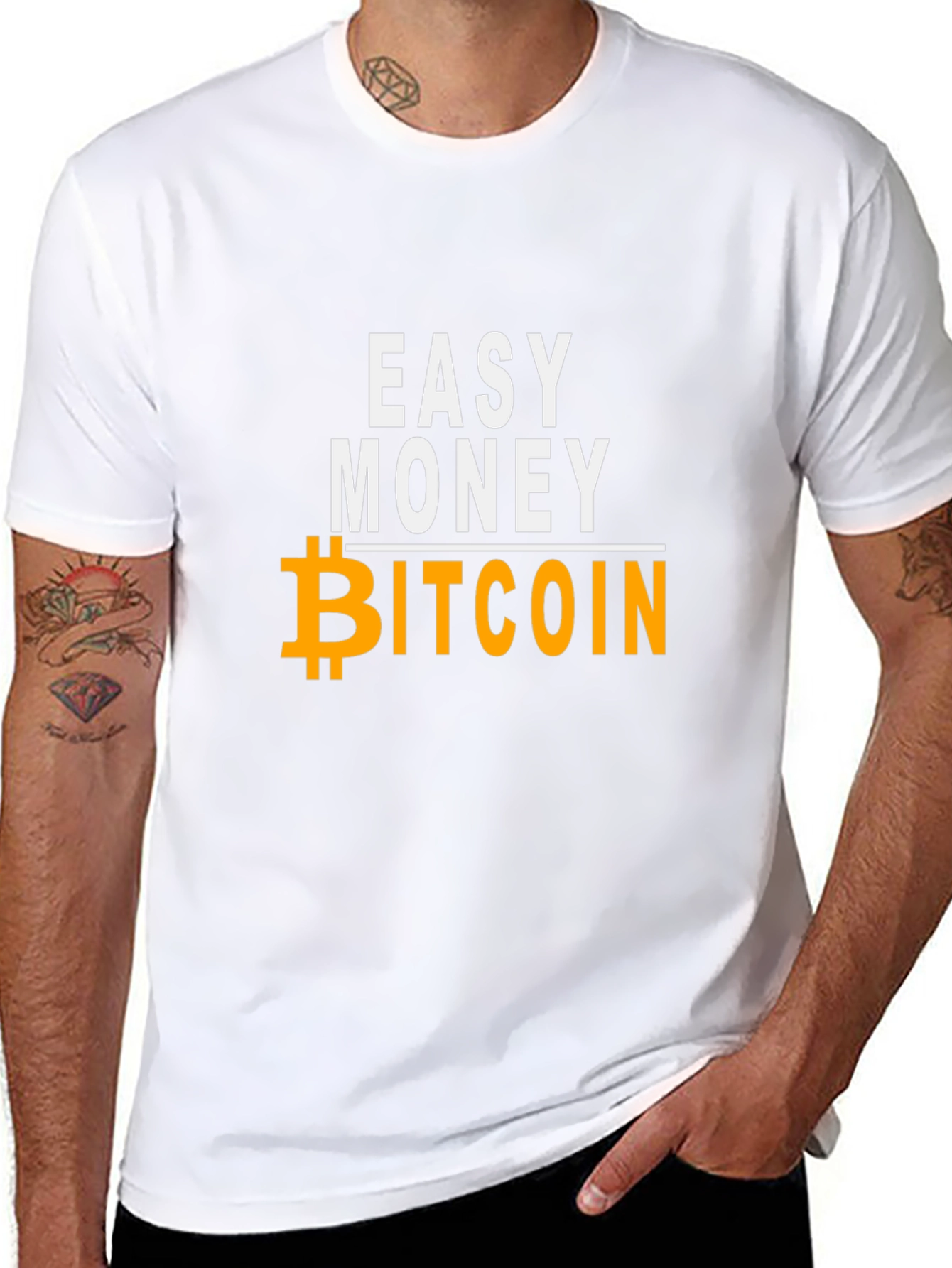 Easy Money Bitcoin Black Graphic Tee