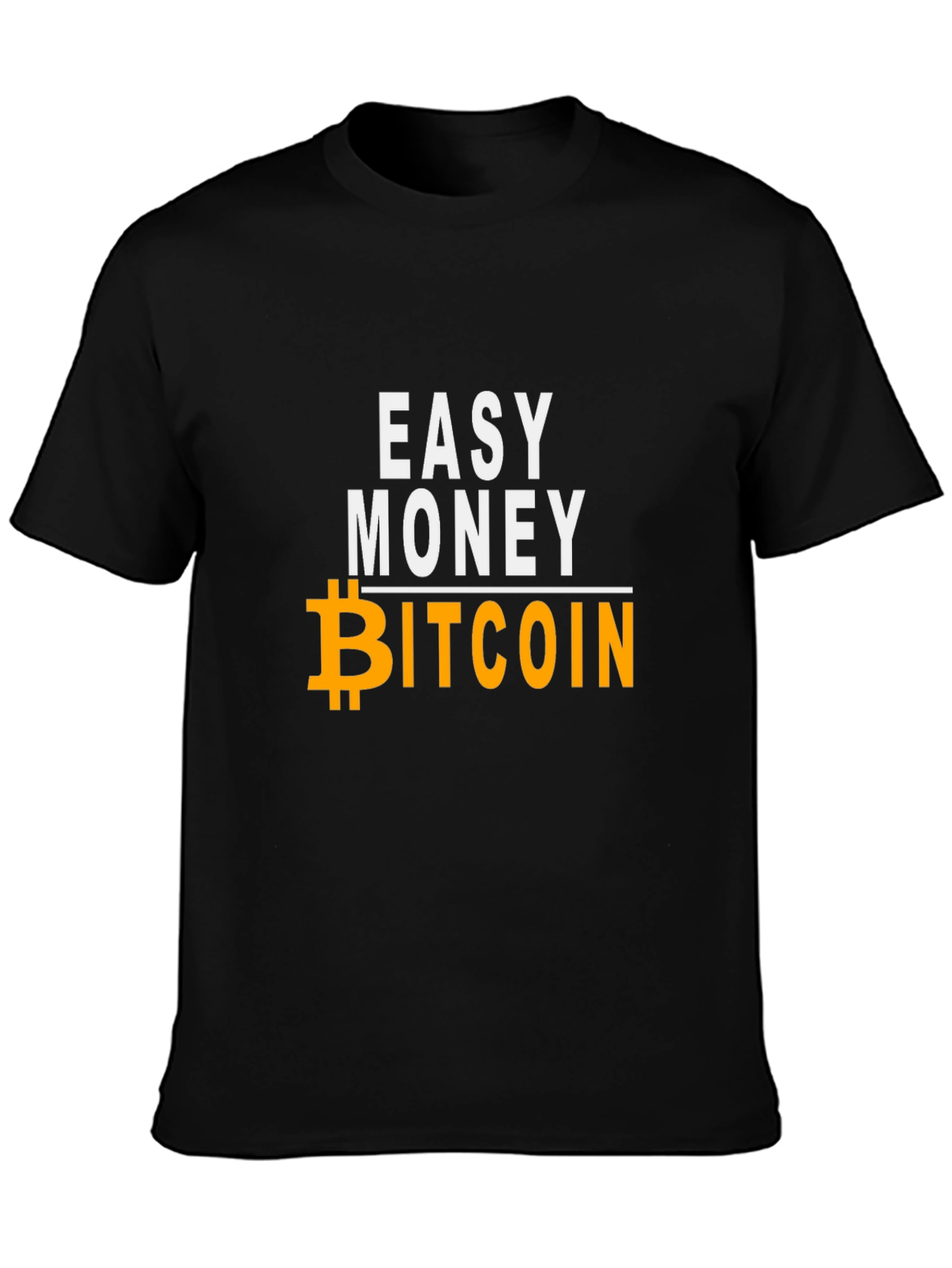 Easy Money Bitcoin Black Graphic Tee