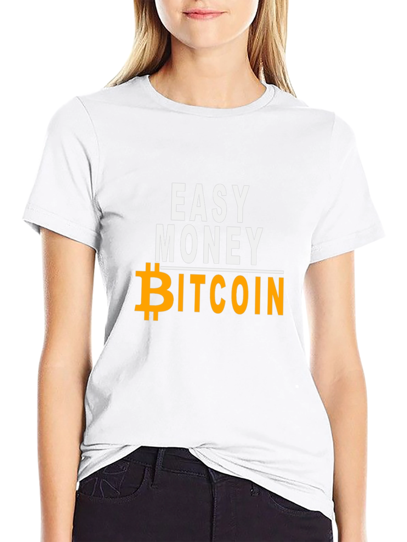 Easy Money Bitcoin Black Graphic Tee