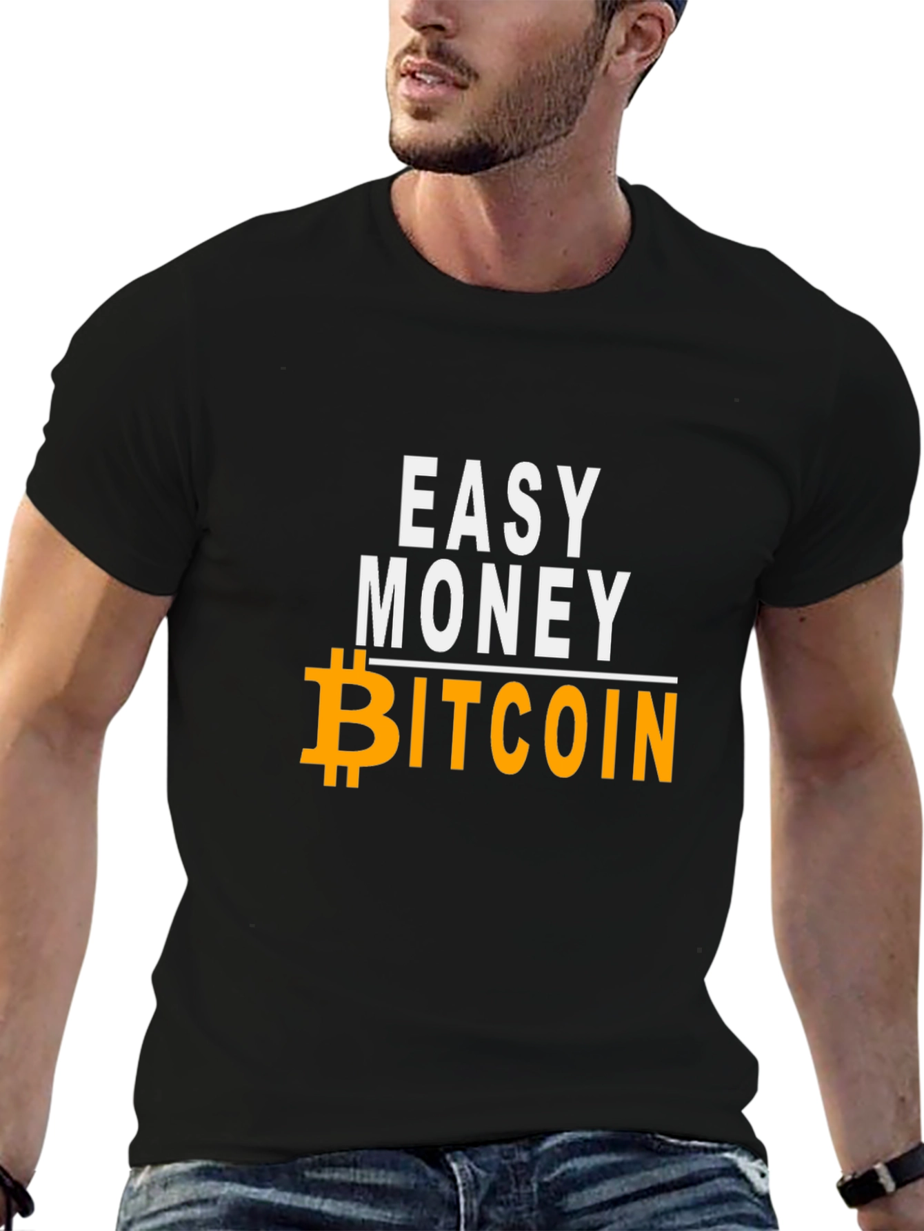 Easy Money Bitcoin Black Graphic Tee
