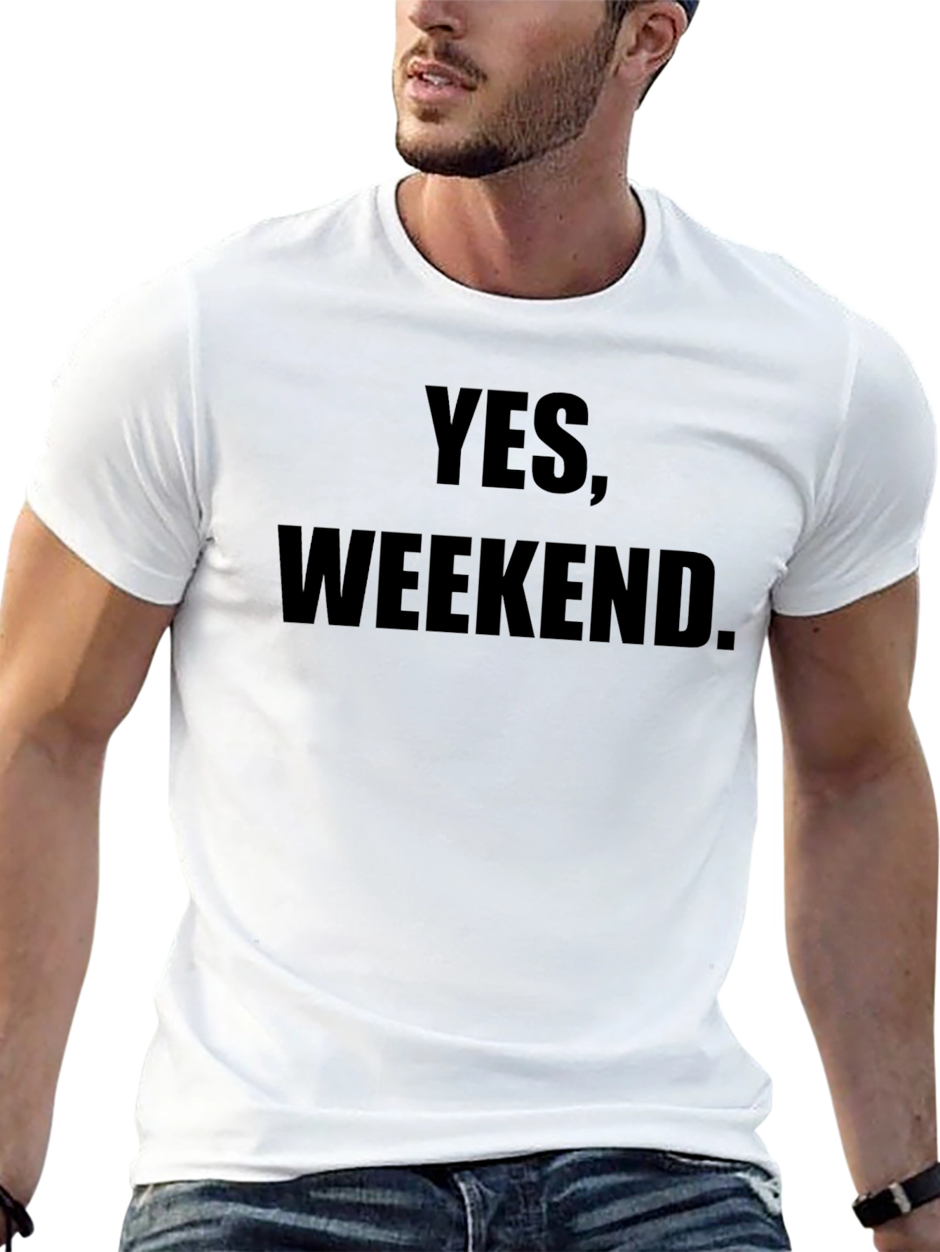 Yes Weekend. Mens Black T-Shirt