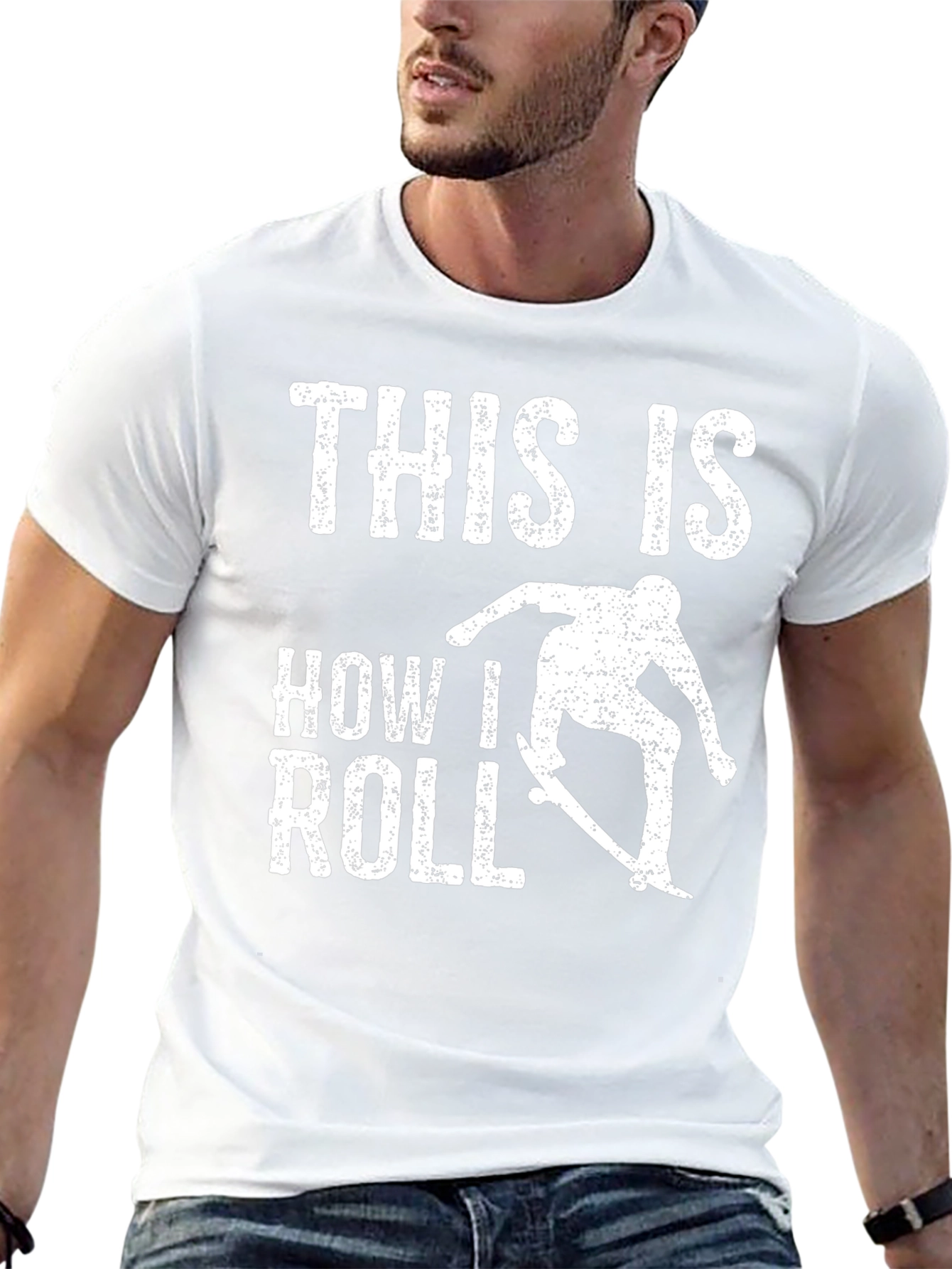 This Is How I Roll Skateboarder Graphic T-Shirt
