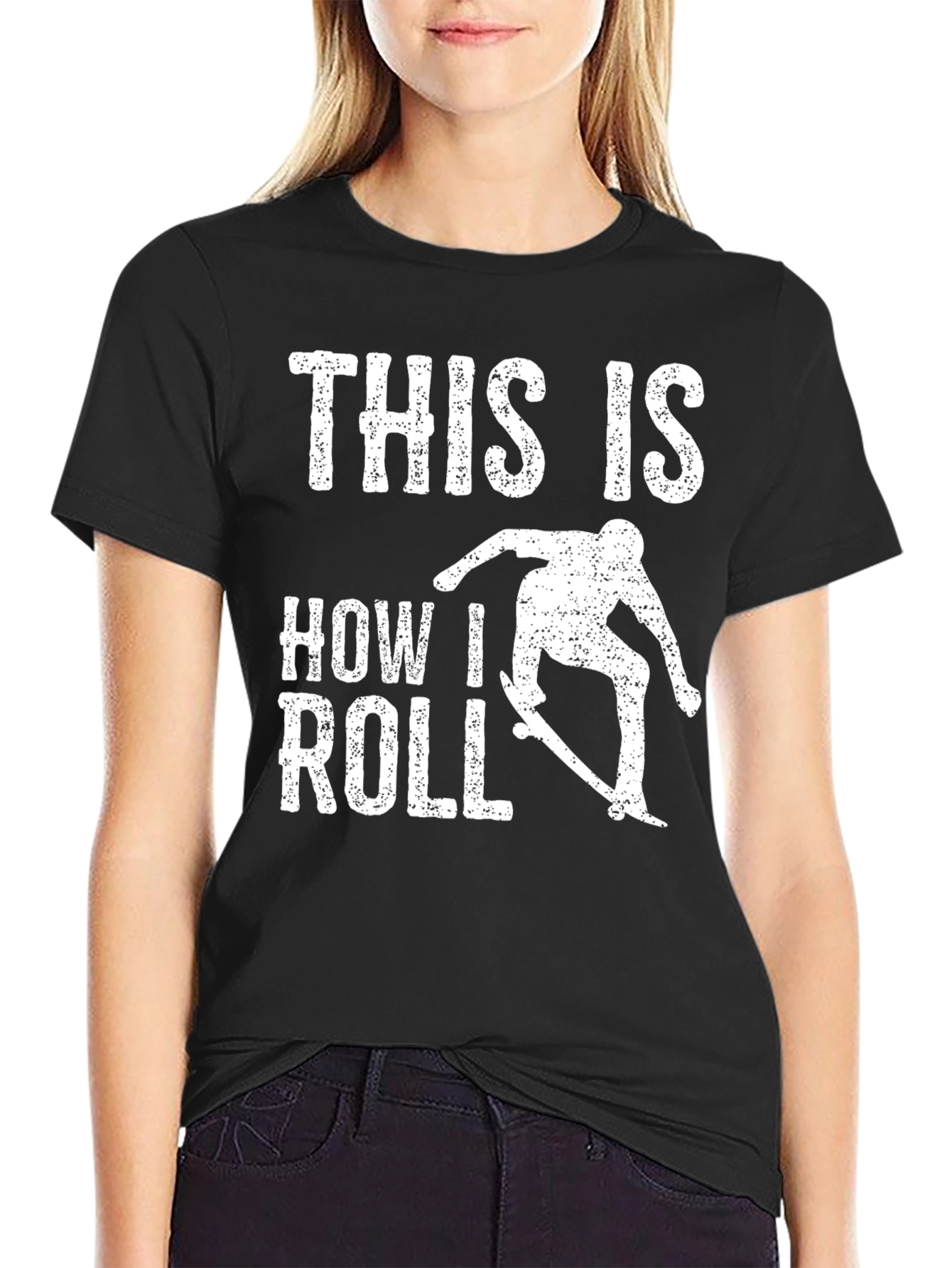 This Is How I Roll Skateboarder Graphic T-Shirt