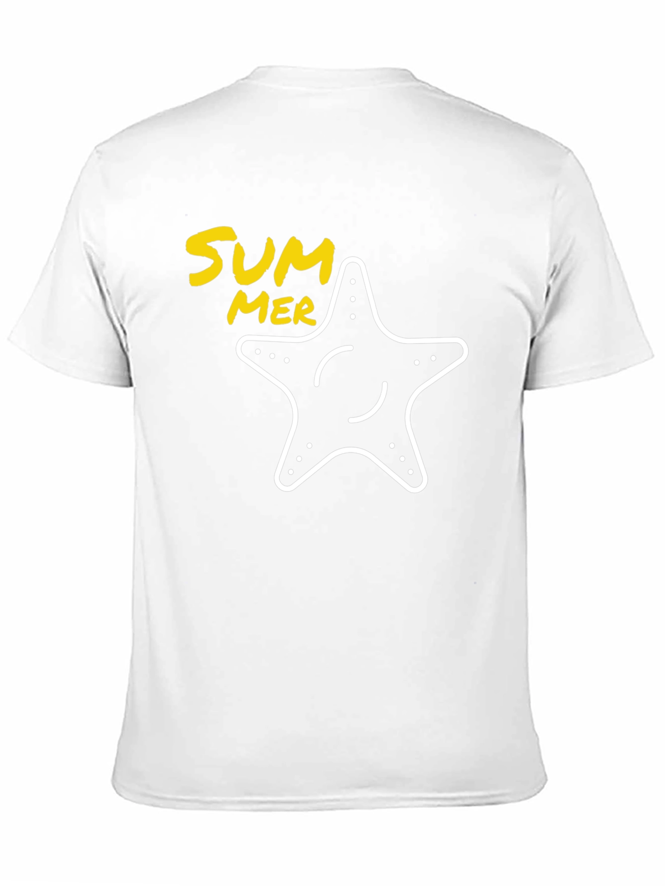 Summer Starfish Graphic Tee - Black Cotton T-Shirt