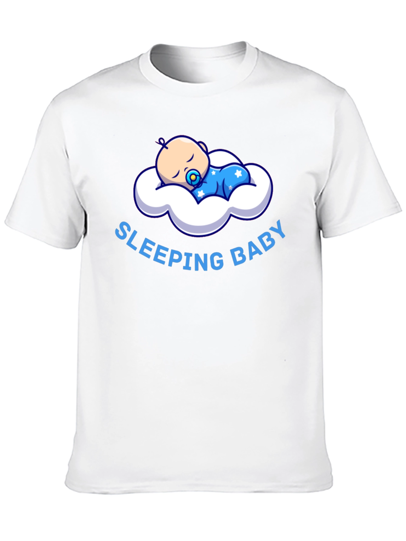 Sleeping Baby Graphic T-Shirt - Black Cotton Tee
