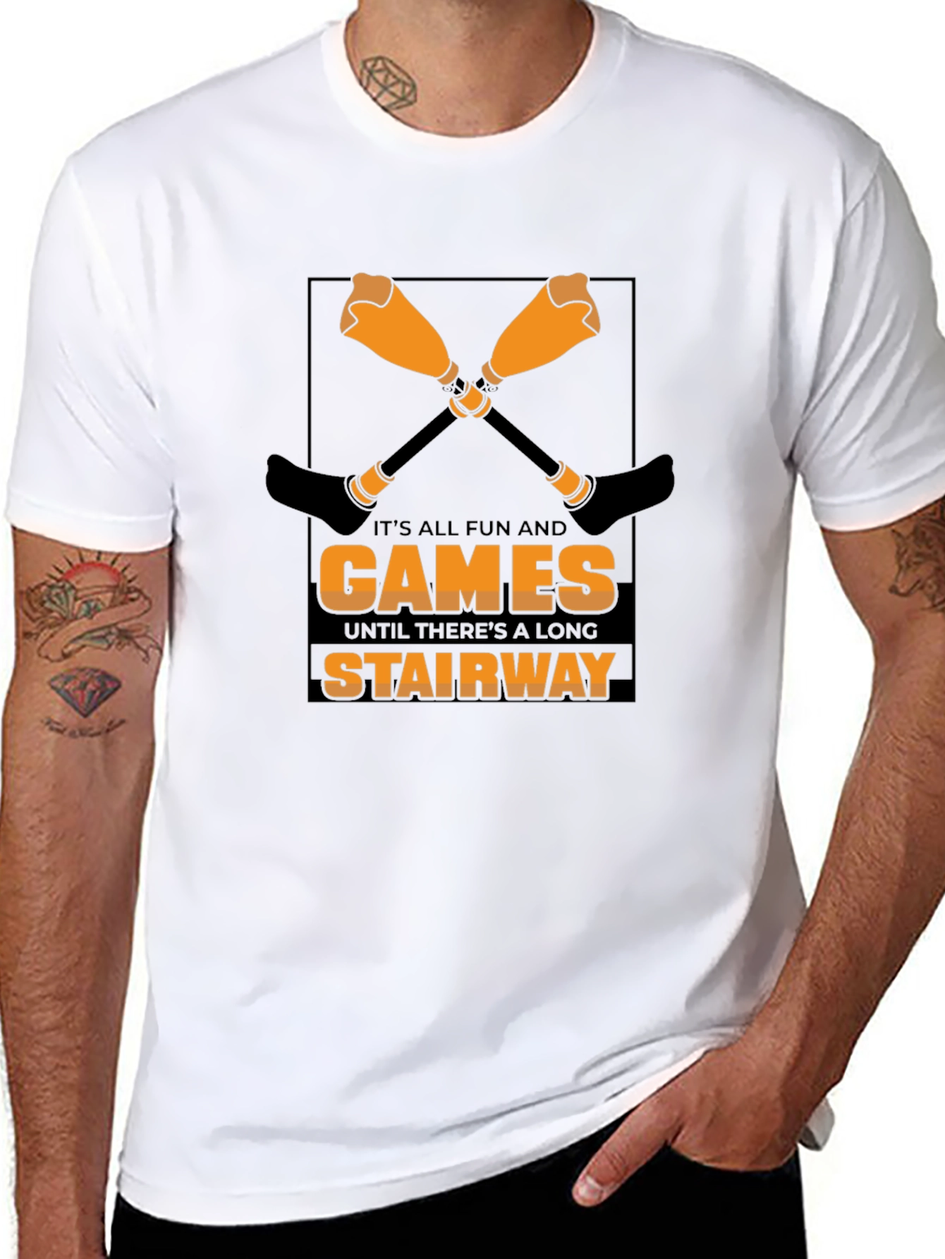 Funny Stairway T-Shirt - Games Humor Tee