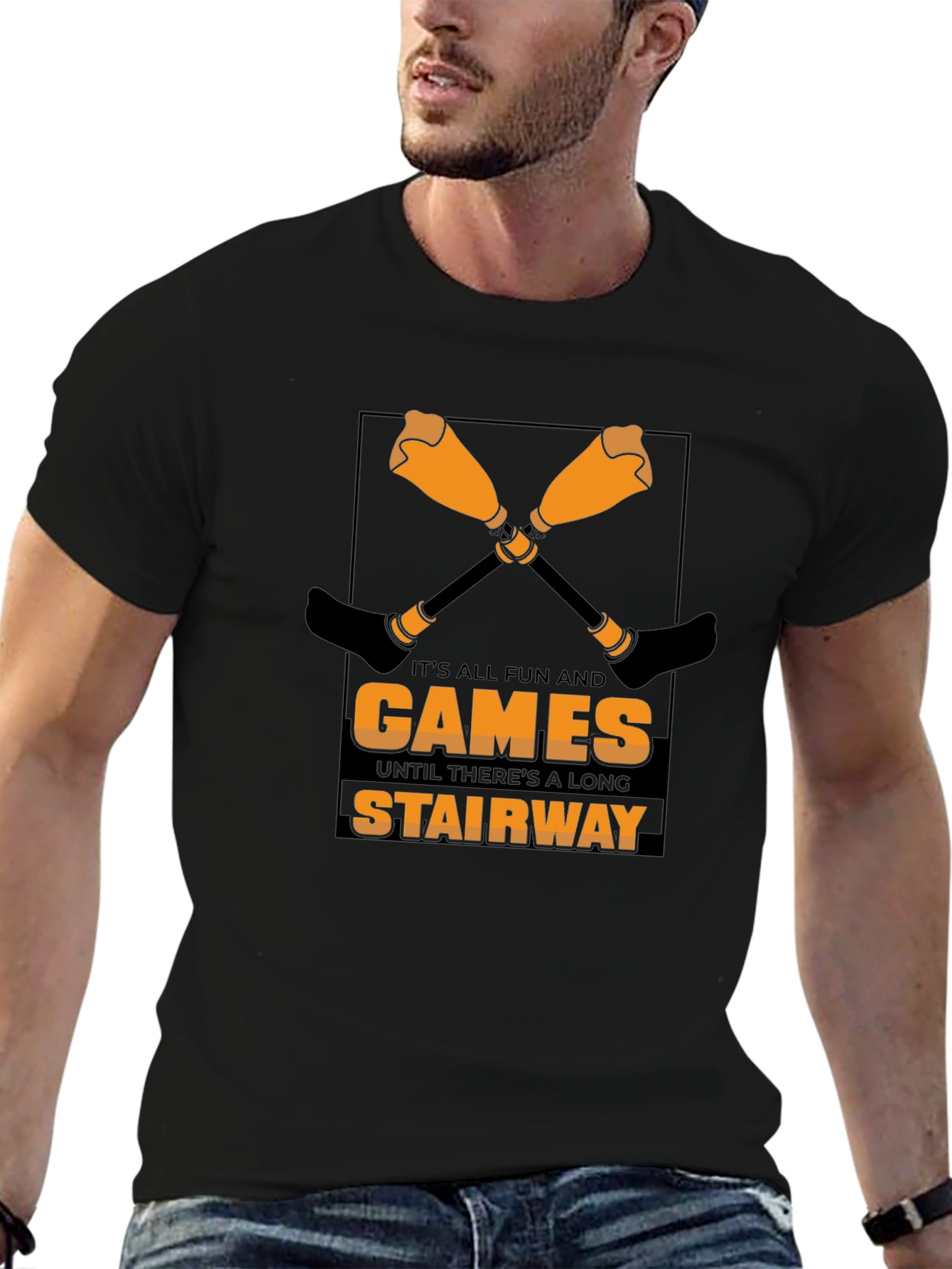 Funny Stairway T-Shirt - Games Humor Tee