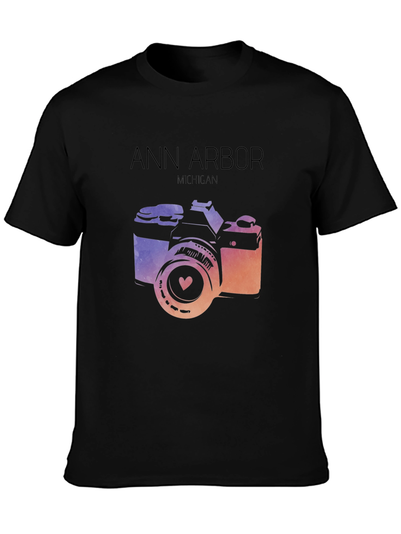 Ann Arbor Michigan Camera Graphic Tee