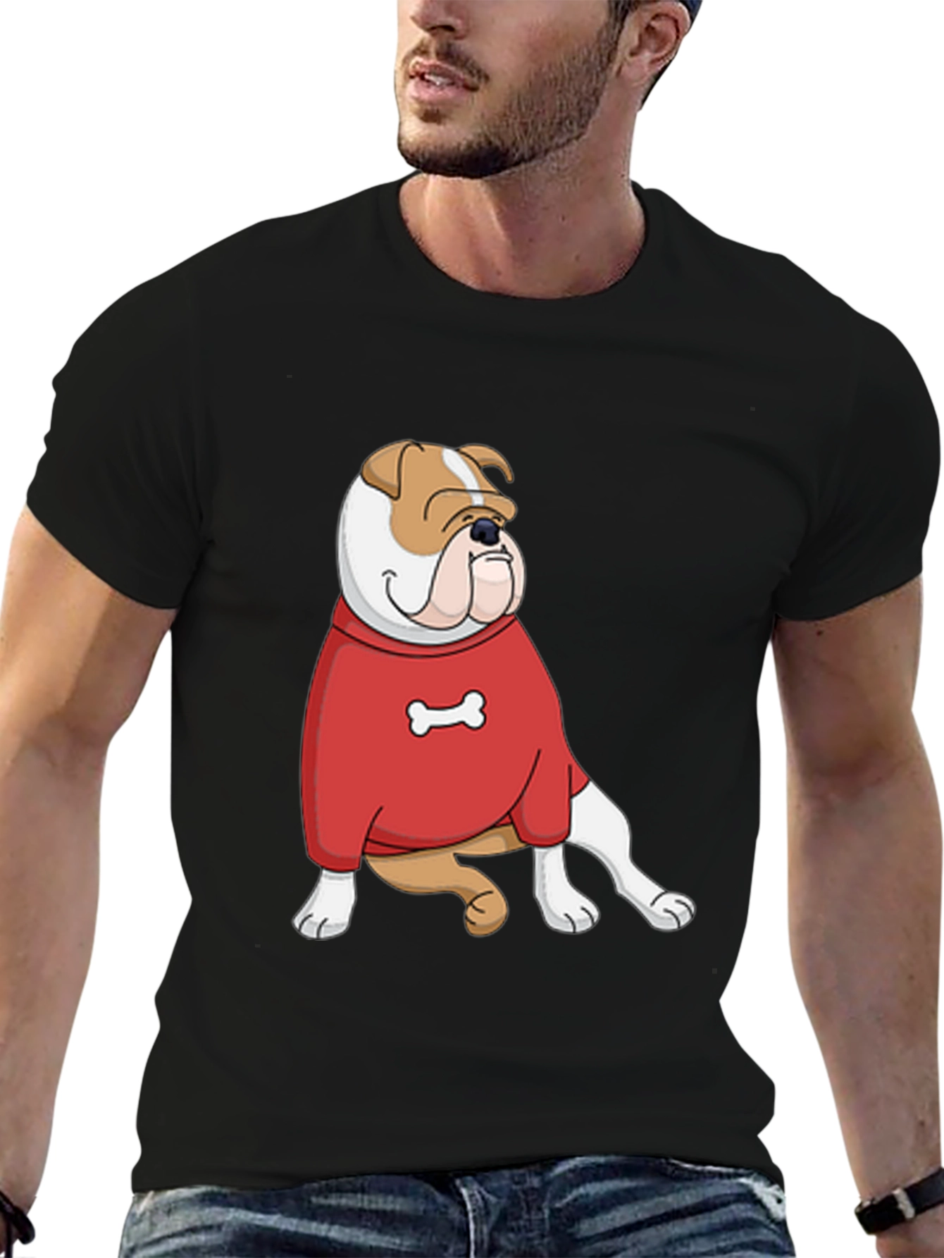 Dog in Sweater Graphic T-Shirt