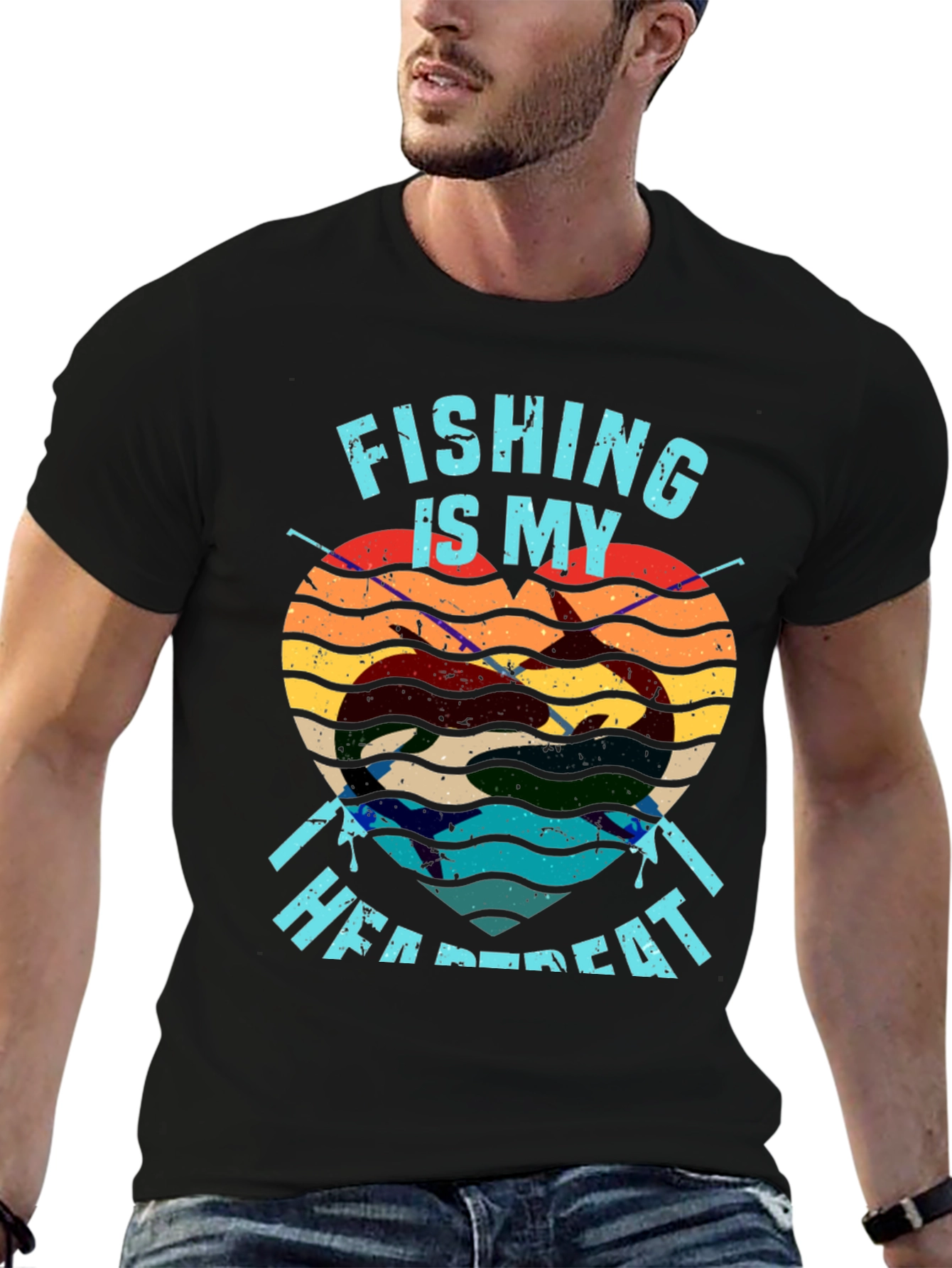Fishing Heartbeat T-Shirt