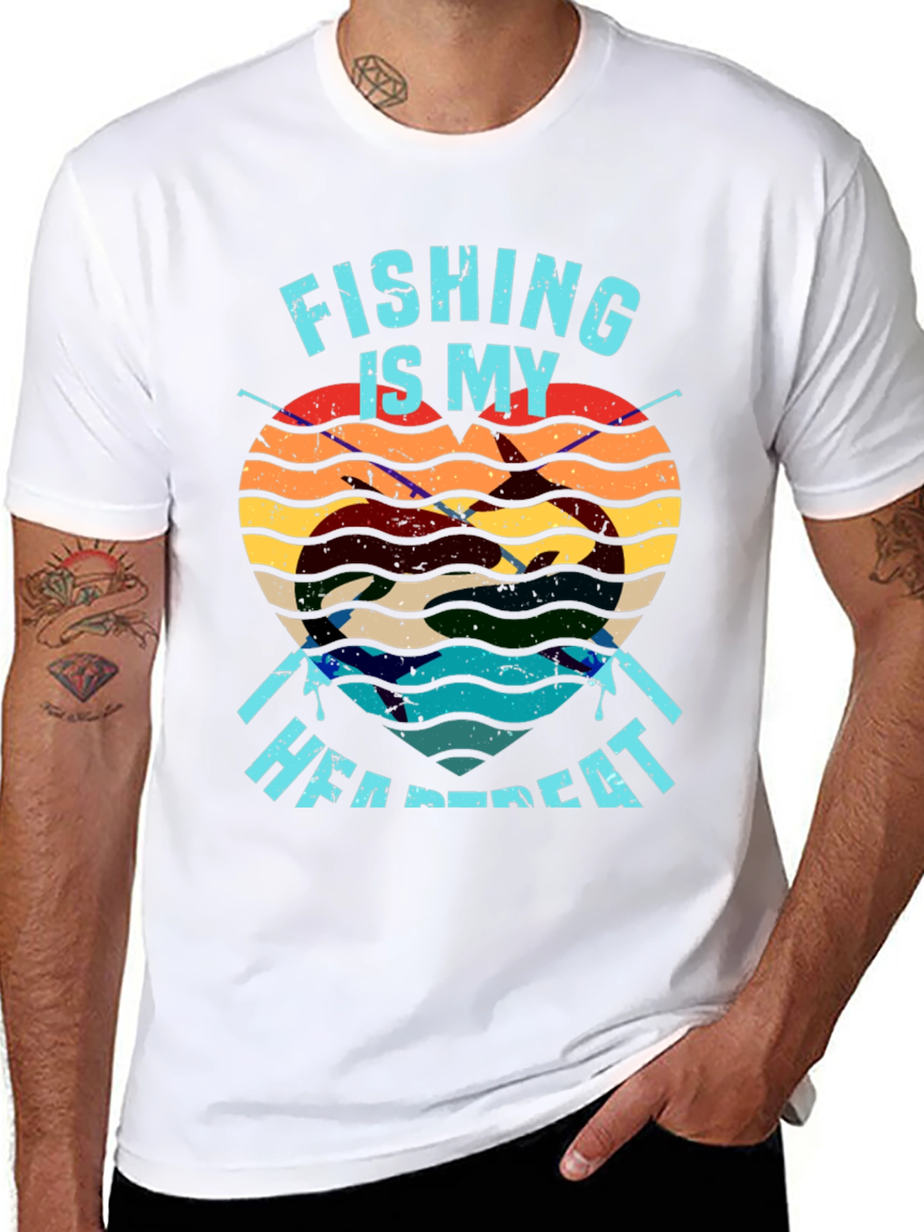 Fishing Heartbeat T-Shirt