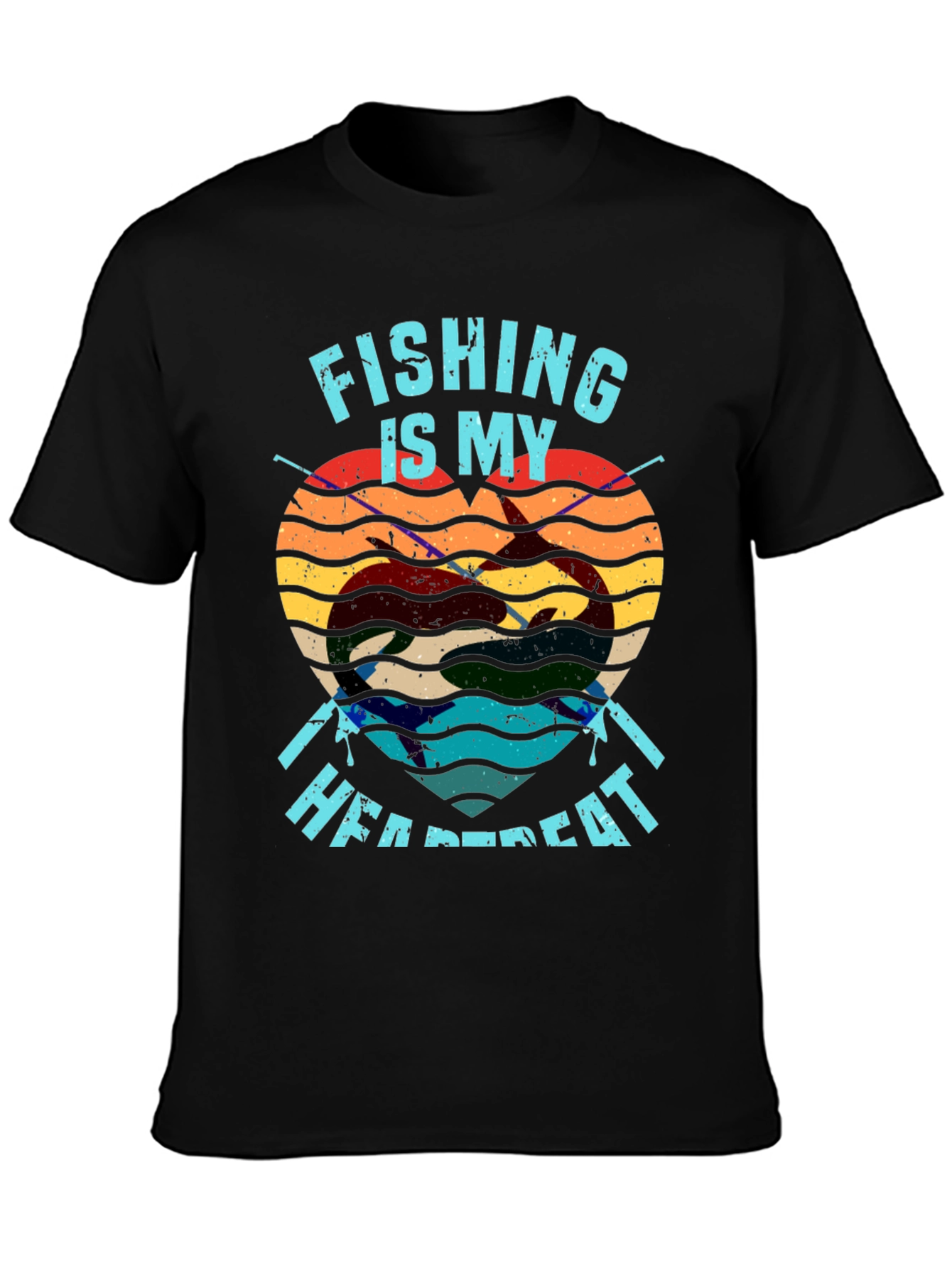 Fishing Heartbeat T-Shirt