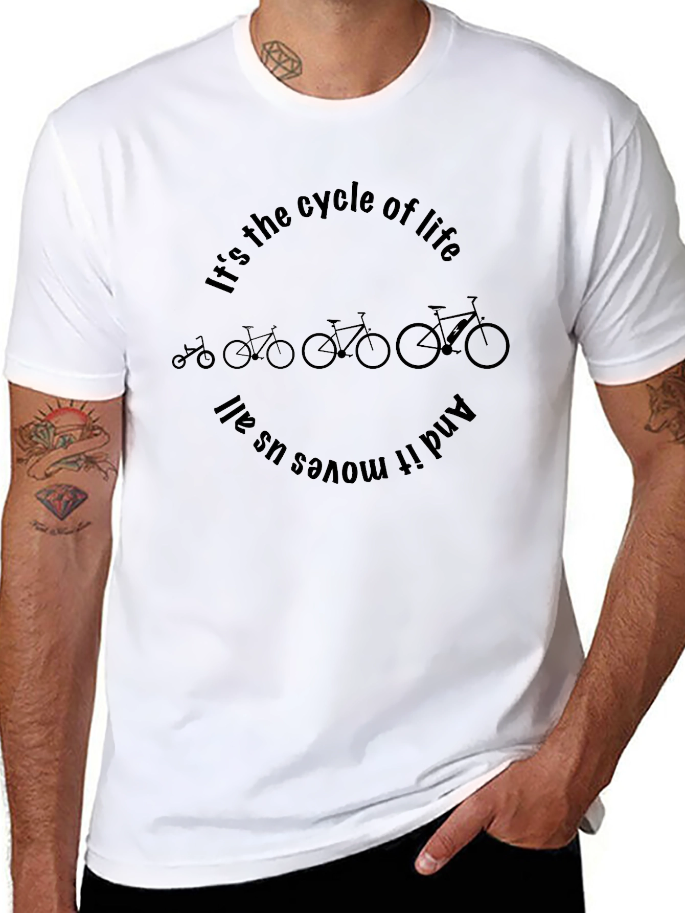 Cycle of Life Graphic Tee - Black