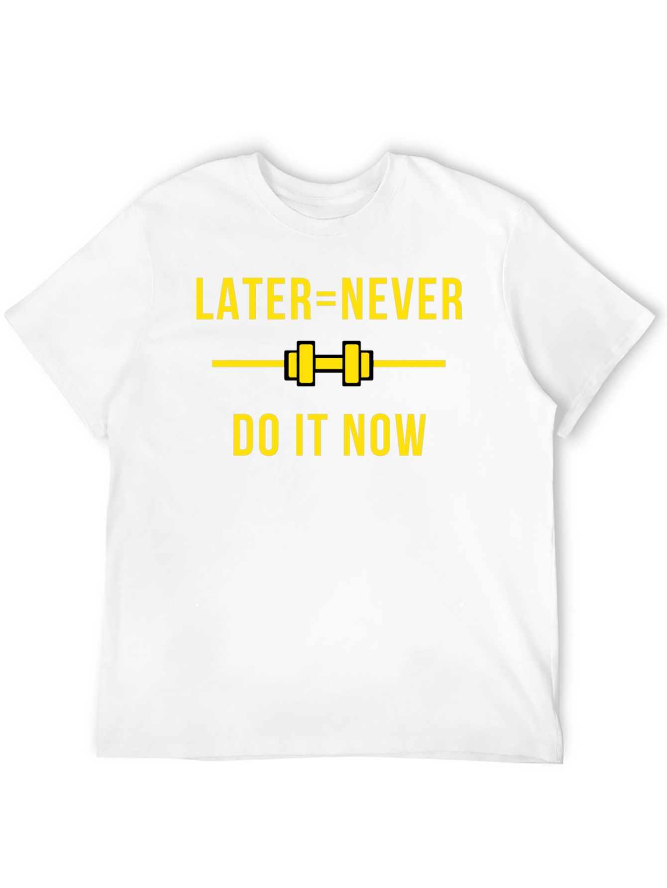 Later=Never Black Graphic T-Shirt - Do It Now!