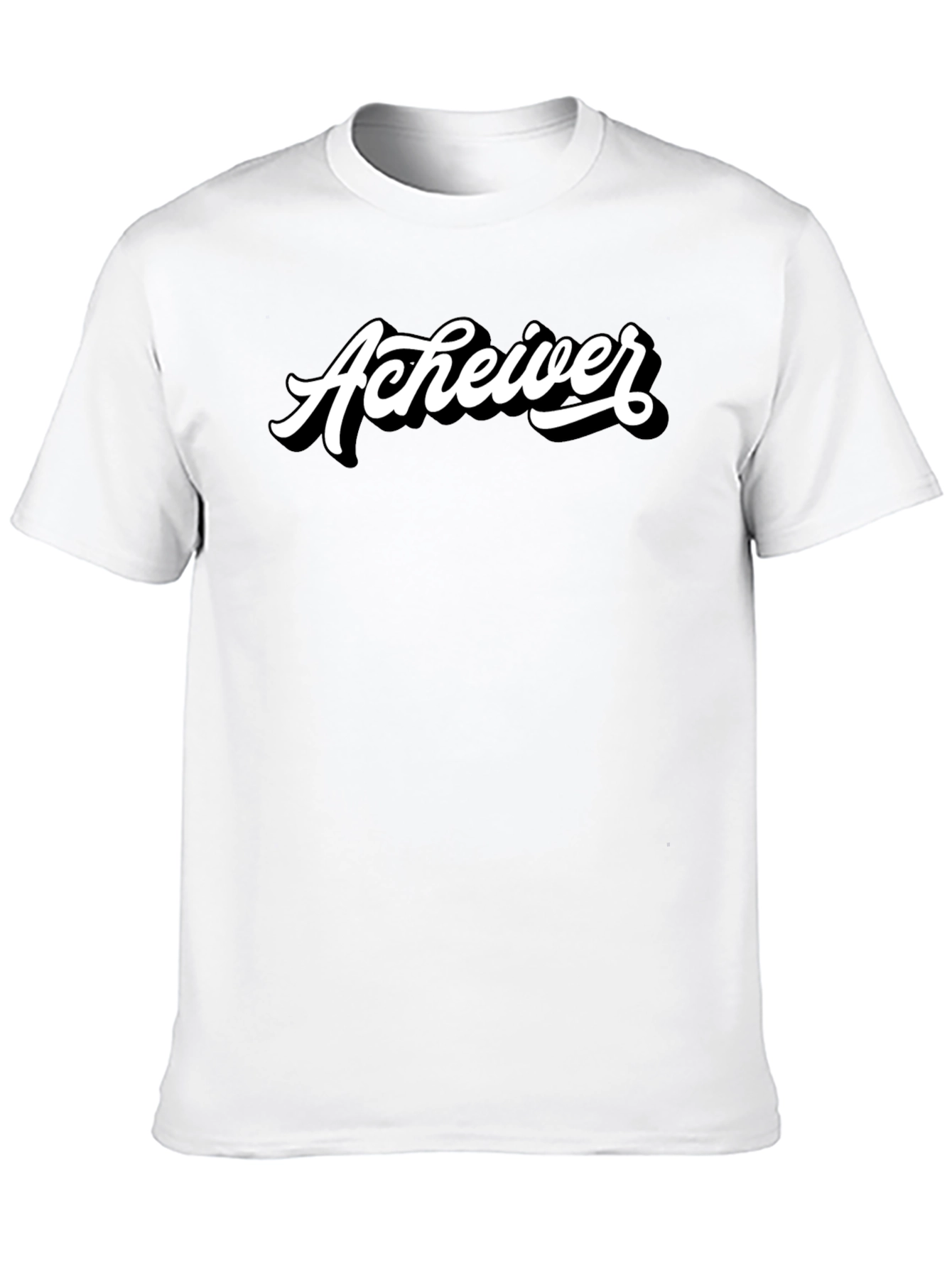 Achiever Graphic Tee - Black Casual T-Shirt