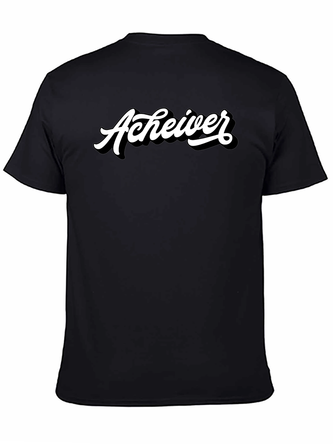 Achiever Graphic Tee - Black Casual T-Shirt