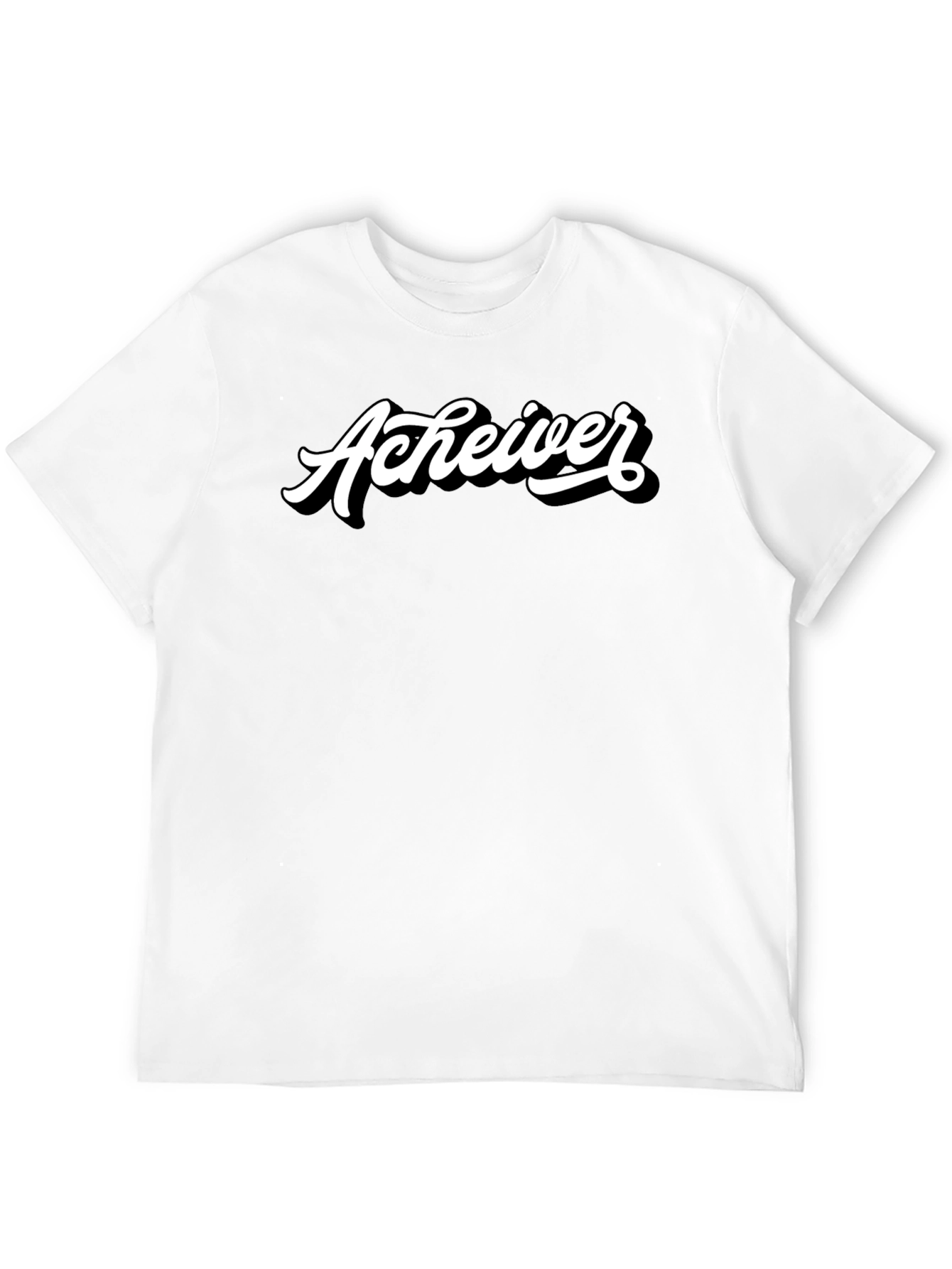 Achiever Graphic Tee - Black Casual T-Shirt