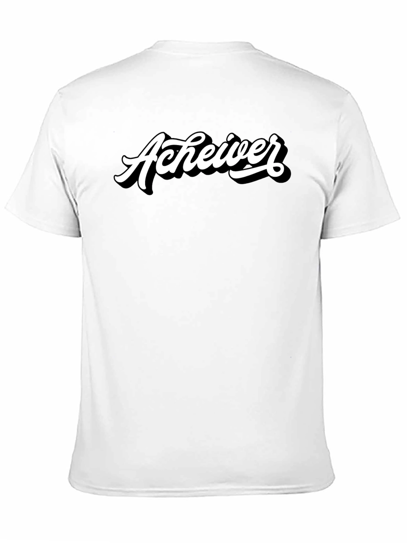 Achiever Graphic Tee - Black Casual T-Shirt