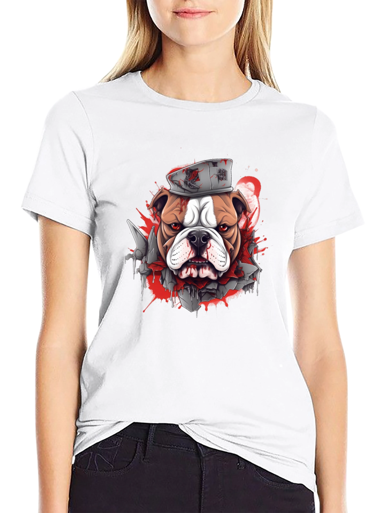 Bulldog Graphic Tee - Edgy Streetwear