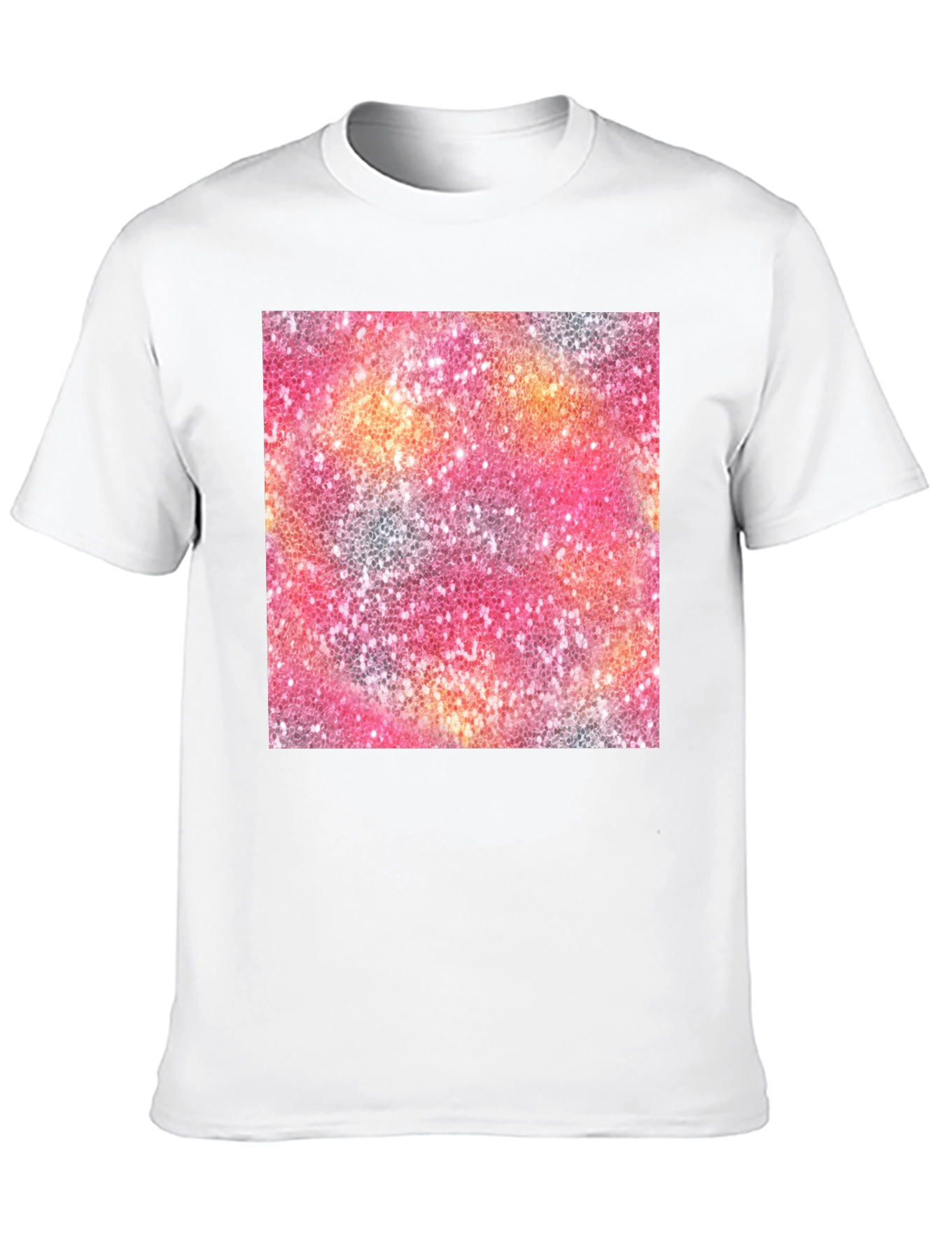 Glitter Pattern Crew Neck T-Shirt