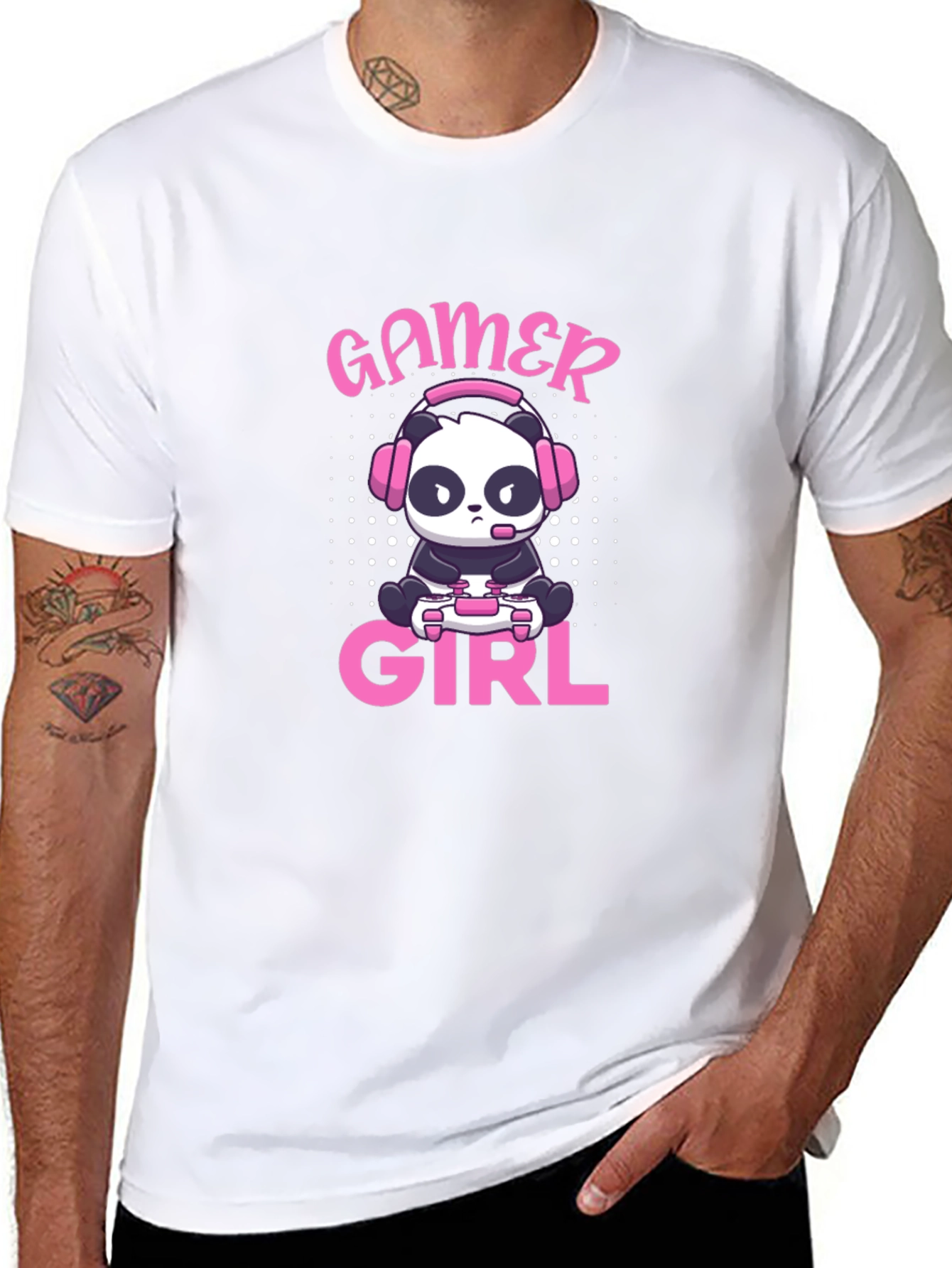 Gamer Girl Panda T-Shirt - Cute Gaming Tee