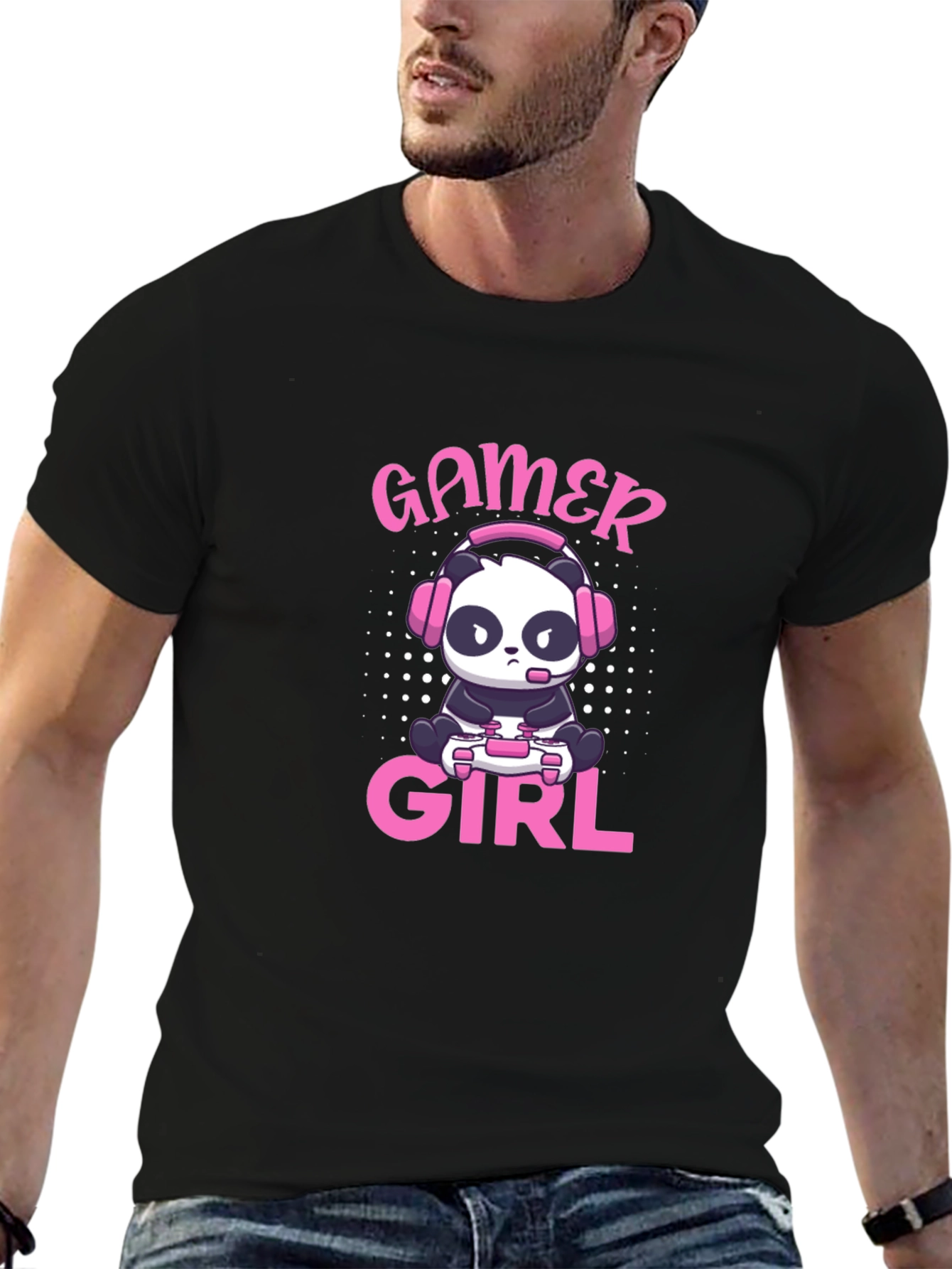 Gamer Girl Panda T-Shirt - Cute Gaming Tee