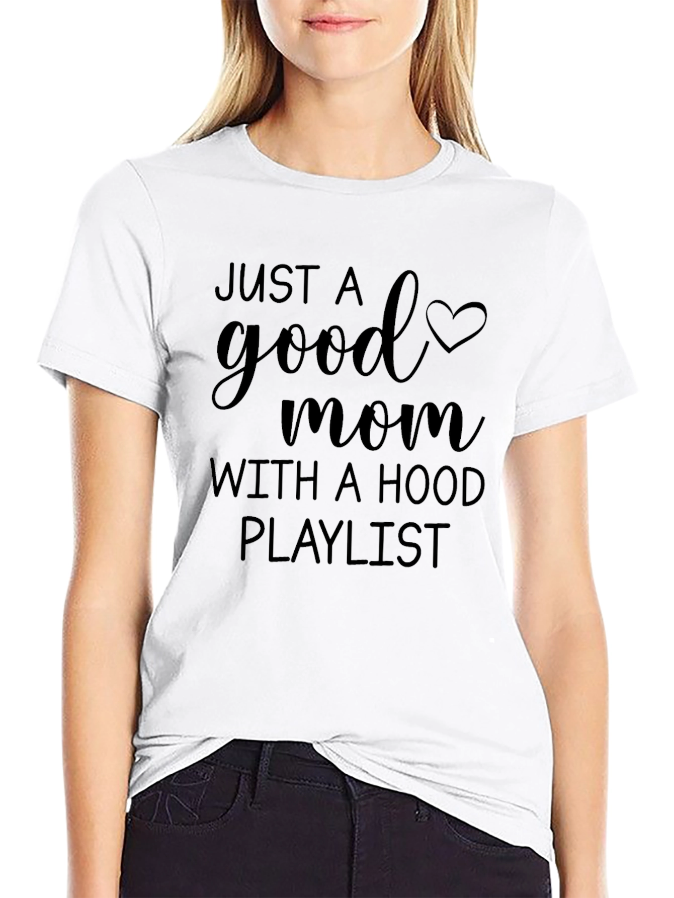 Good Mom Hood Playlist Tee