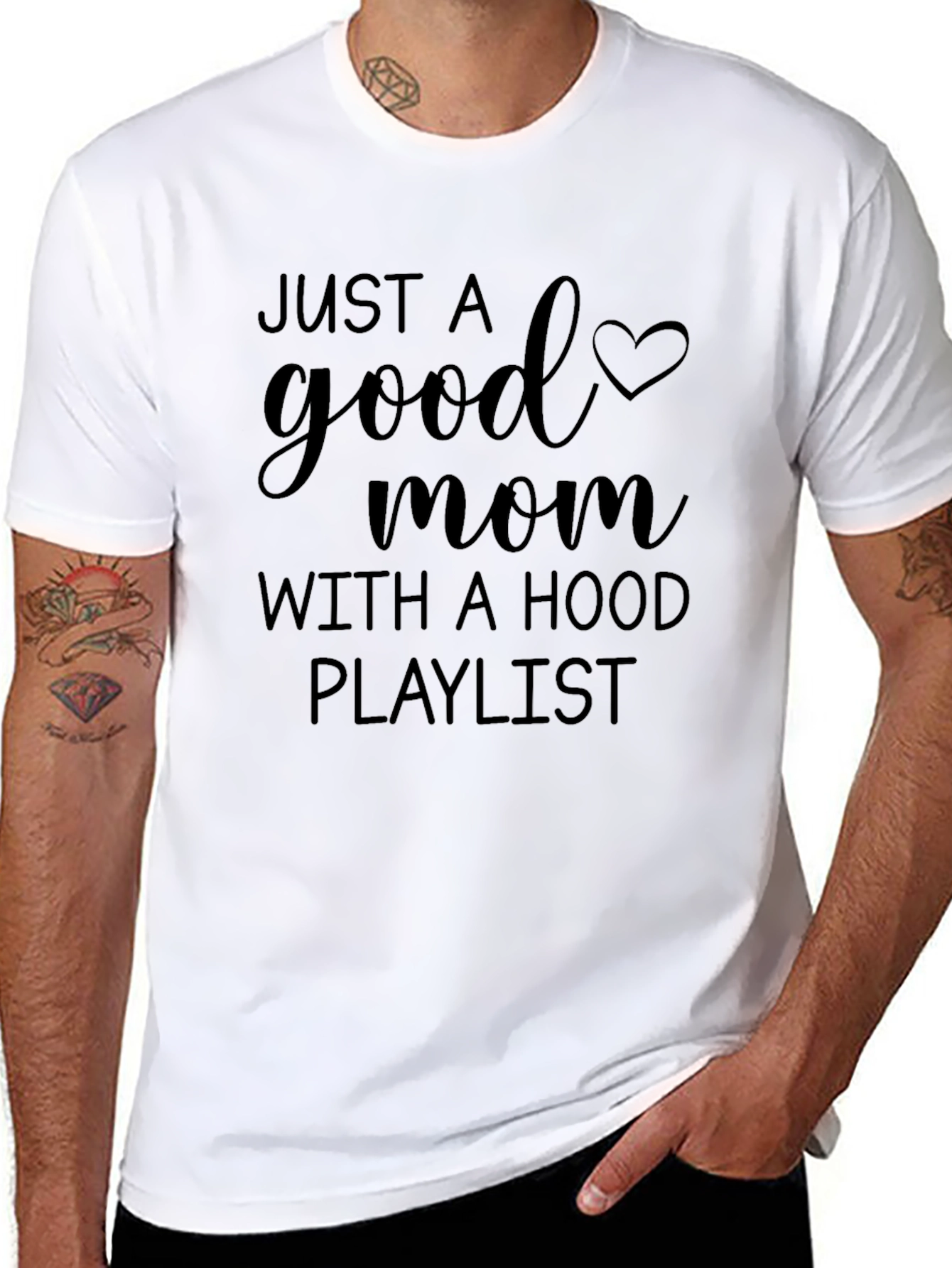 Good Mom Hood Playlist Tee