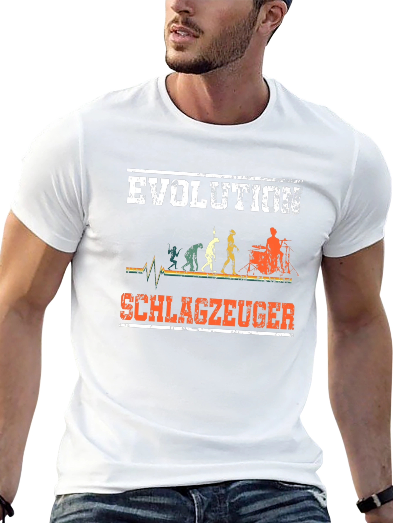 Evolution Drummer T-Shirt Musician Schlagzeuger