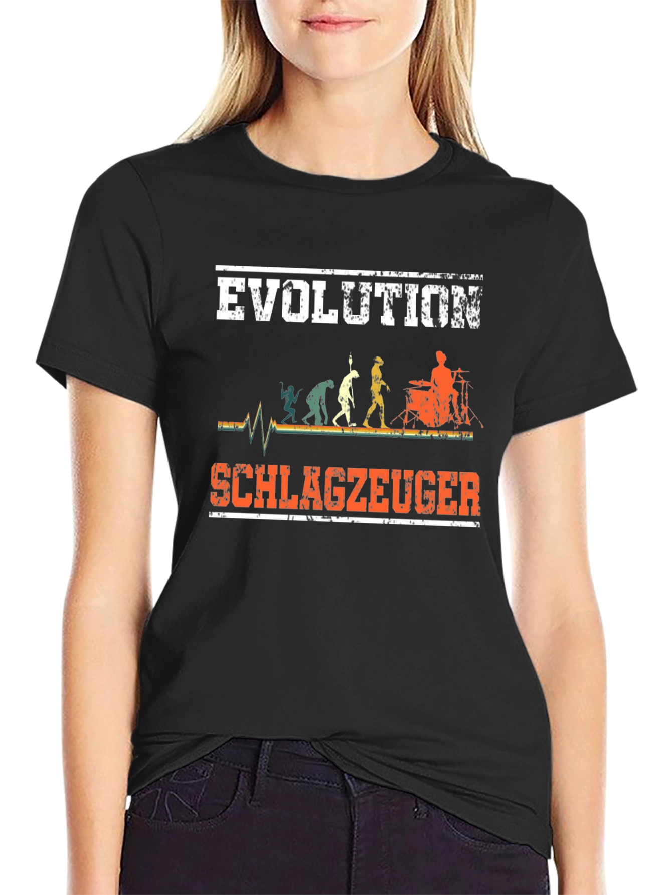 Evolution Drummer T-Shirt Musician Schlagzeuger
