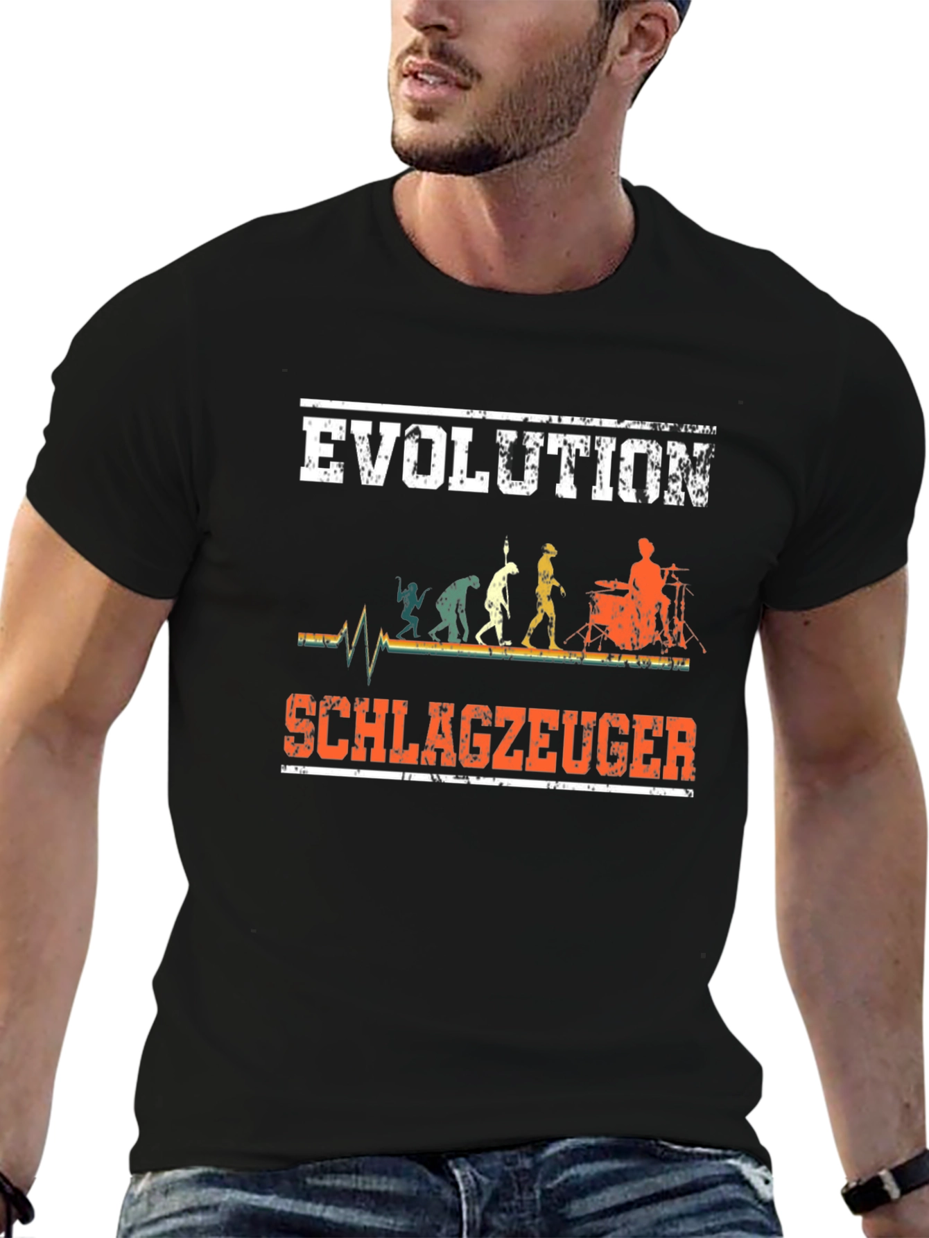 Evolution Drummer T-Shirt Musician Schlagzeuger
