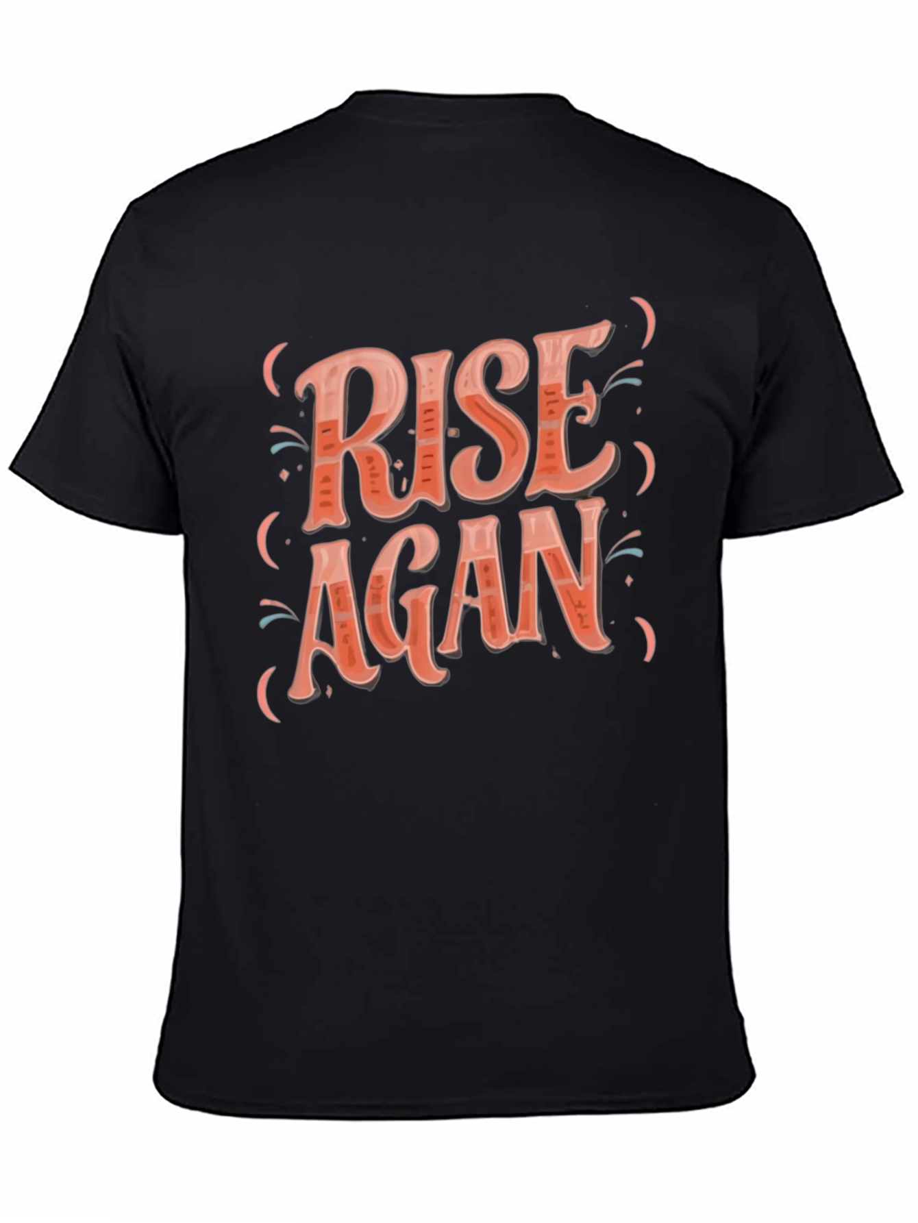 Rise Again Graphic Tee - Black Cotton T-Shirt