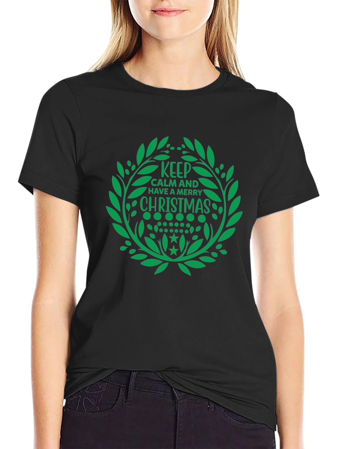 Keep Calm Merry Christmas Graphic Tee