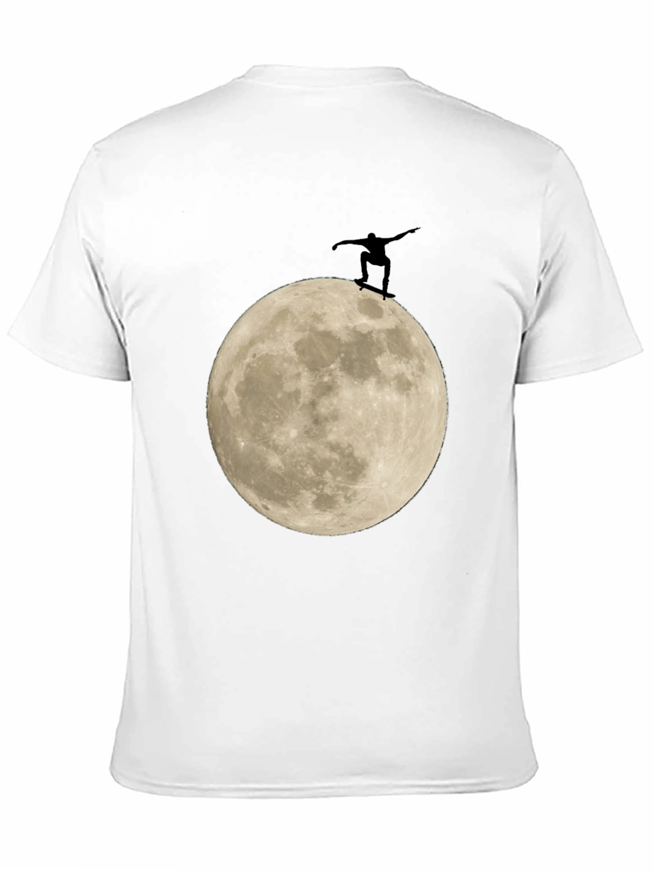 Skate the Moon Graphic Tee - Black Cotton T-Shirt