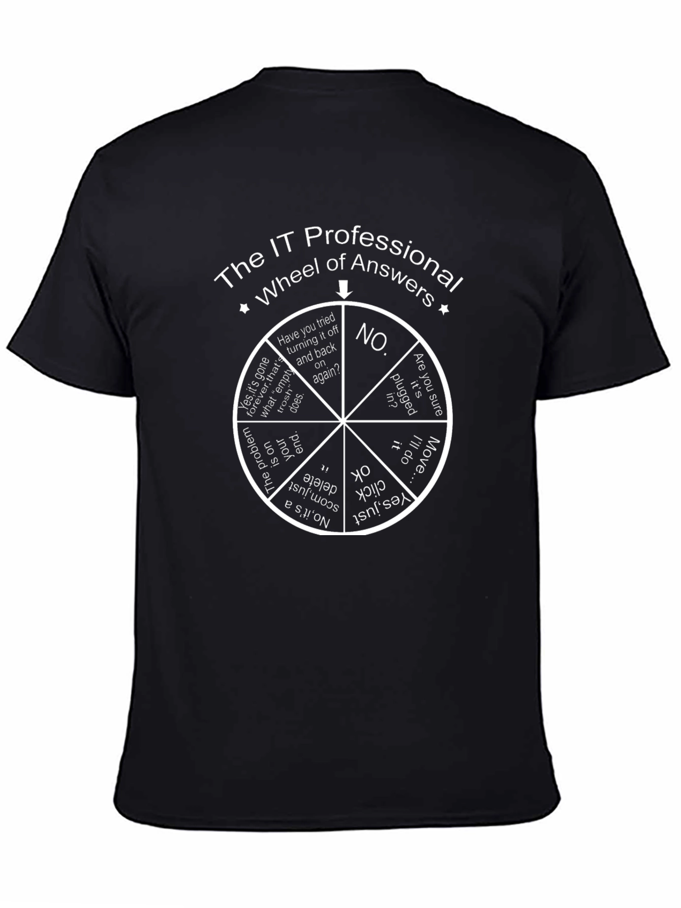 IT Professional Wheel of Answers T-Shirt