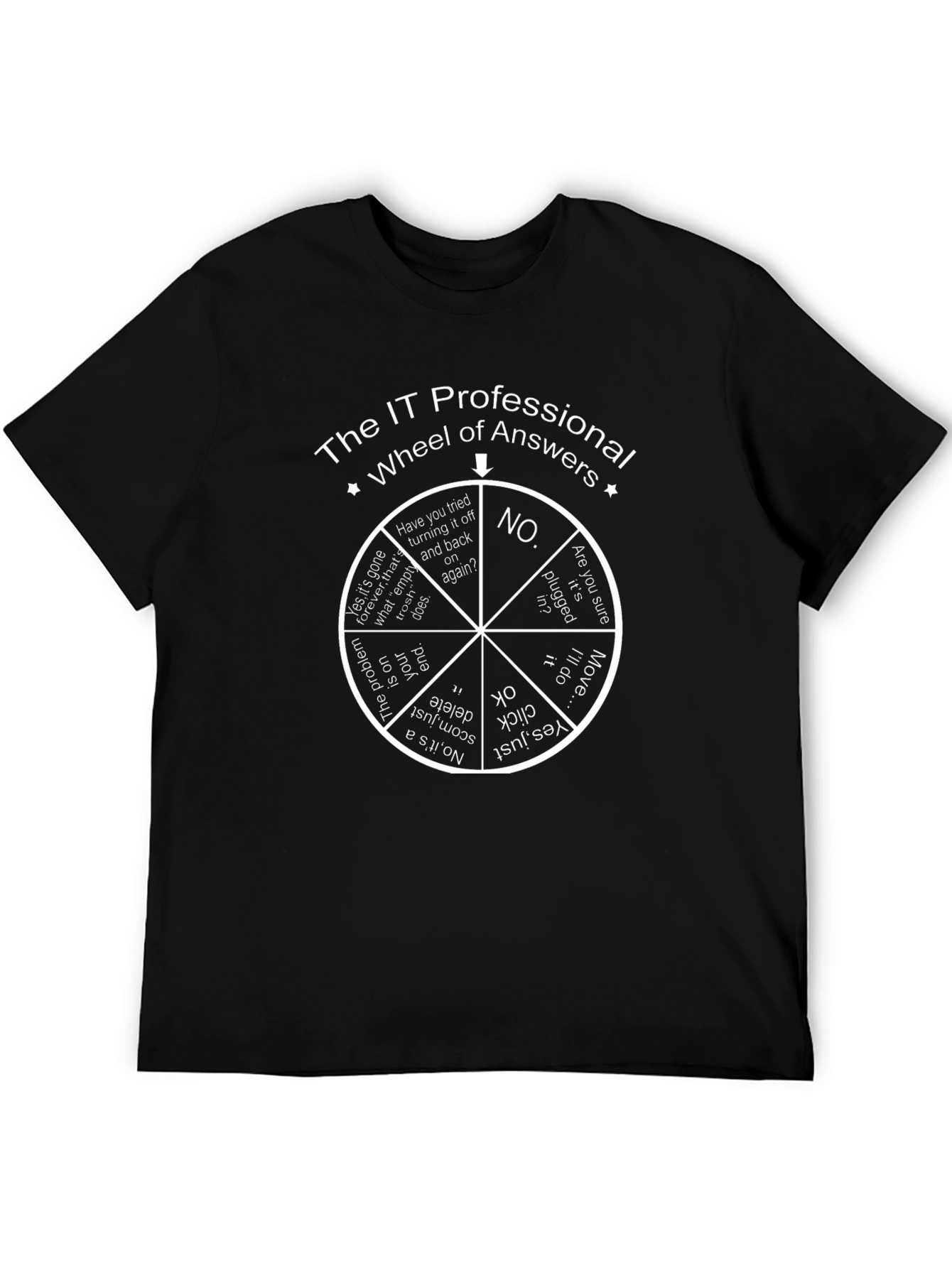 IT Professional Wheel of Answers T-Shirt