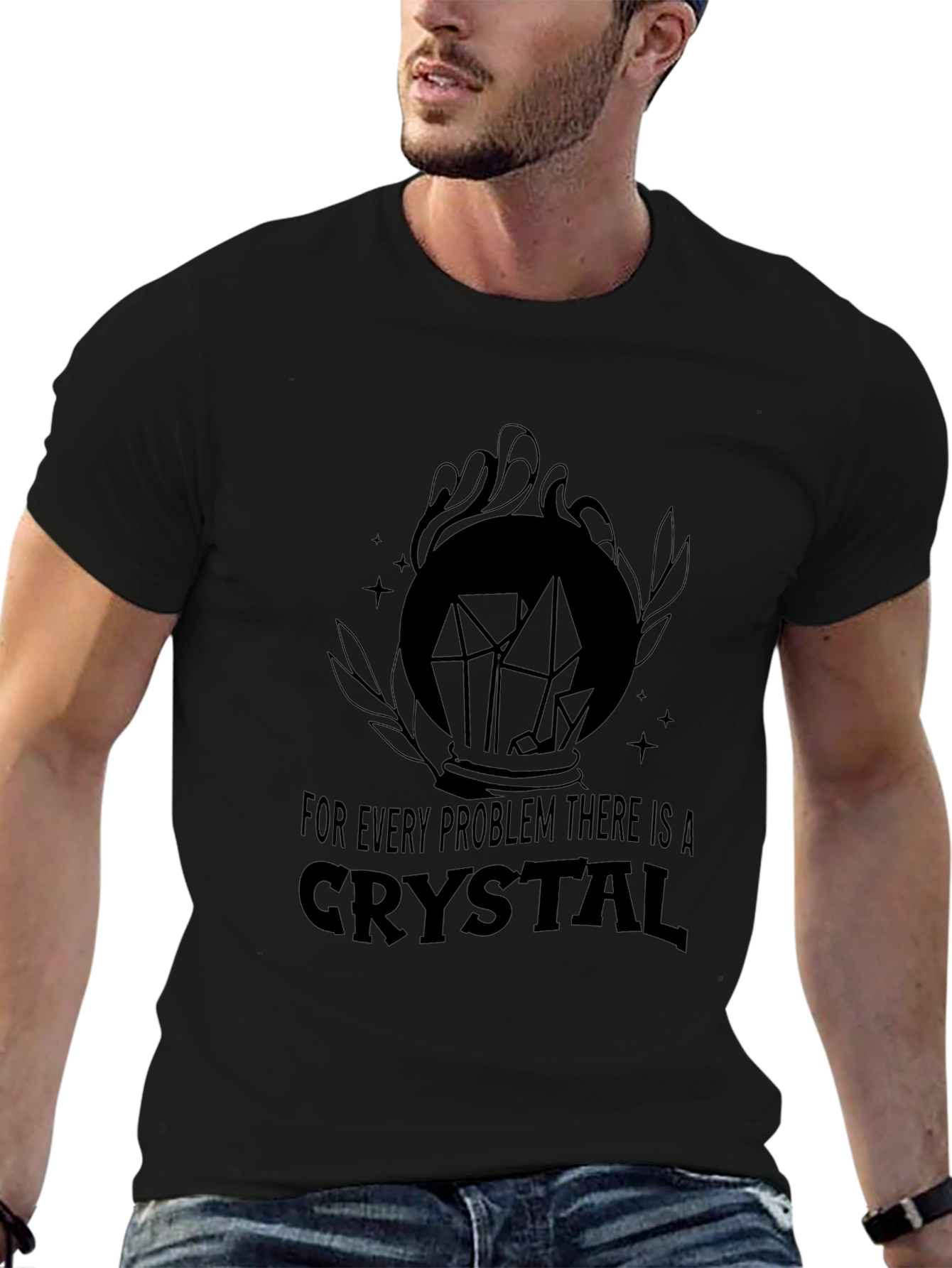 Crystal Problem Solver T-Shirt - Black Graphic Tee