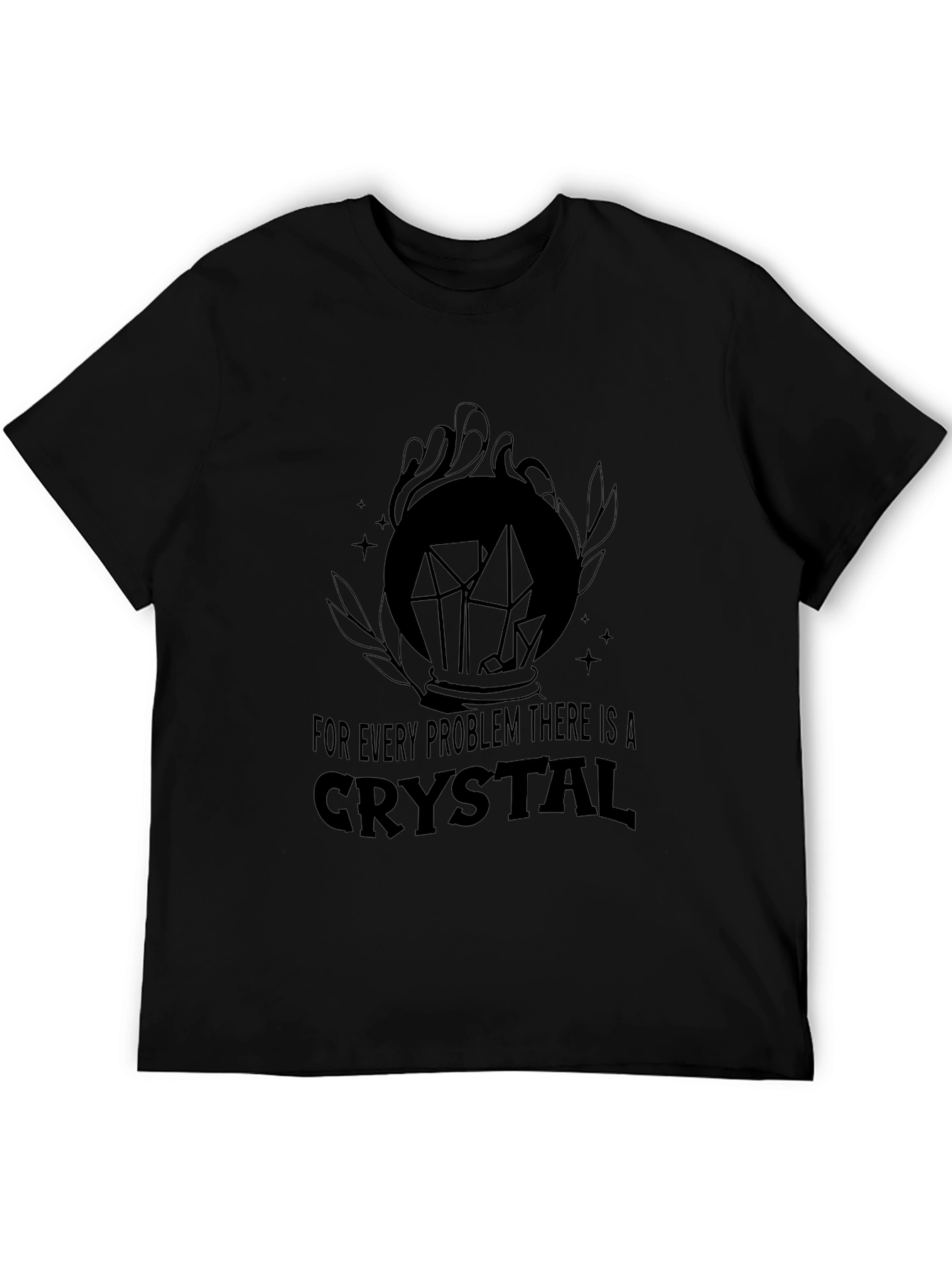 Crystal Problem Solver T-Shirt - Black Graphic Tee