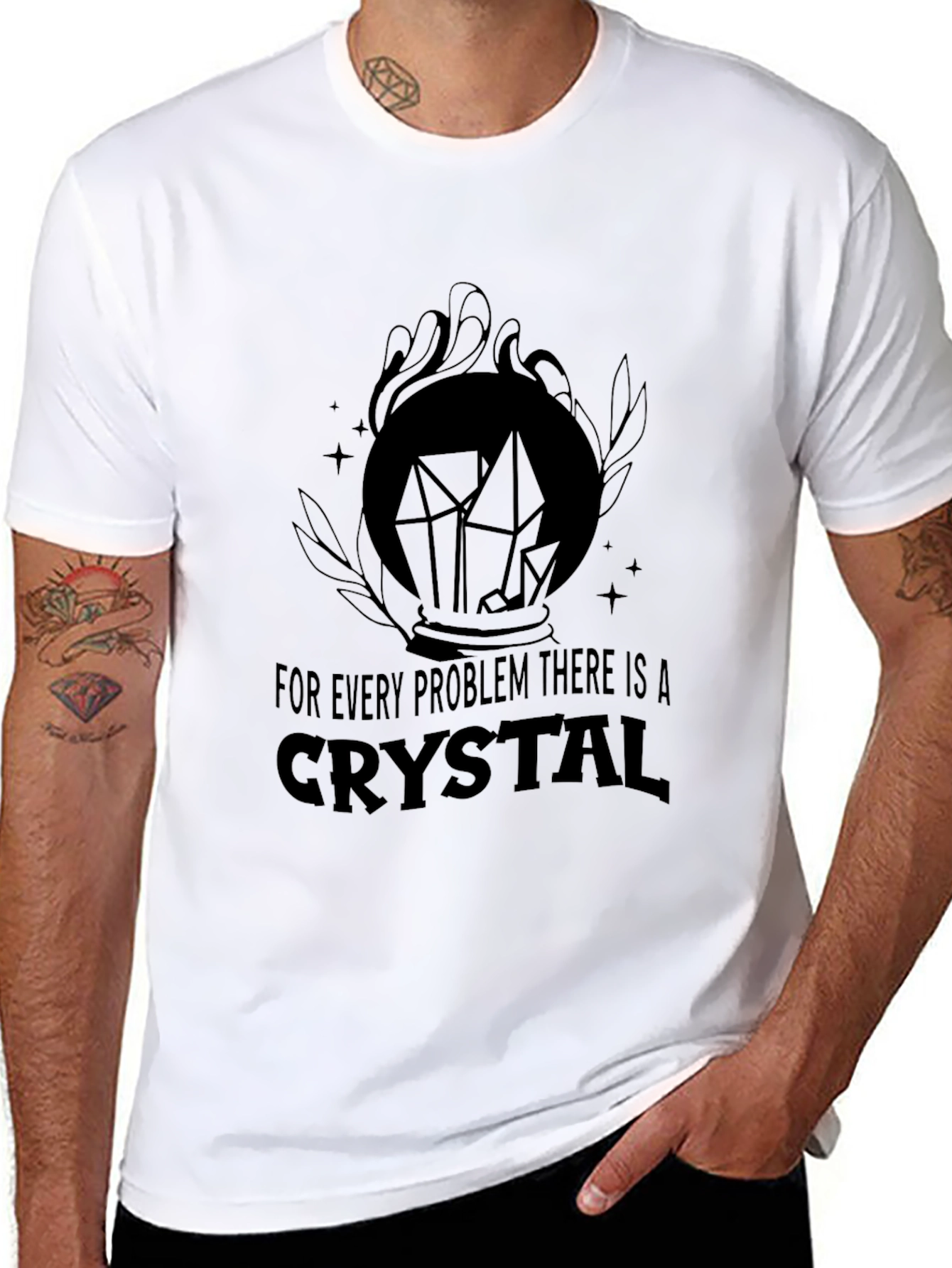 Crystal Problem Solver T-Shirt - Black Graphic Tee