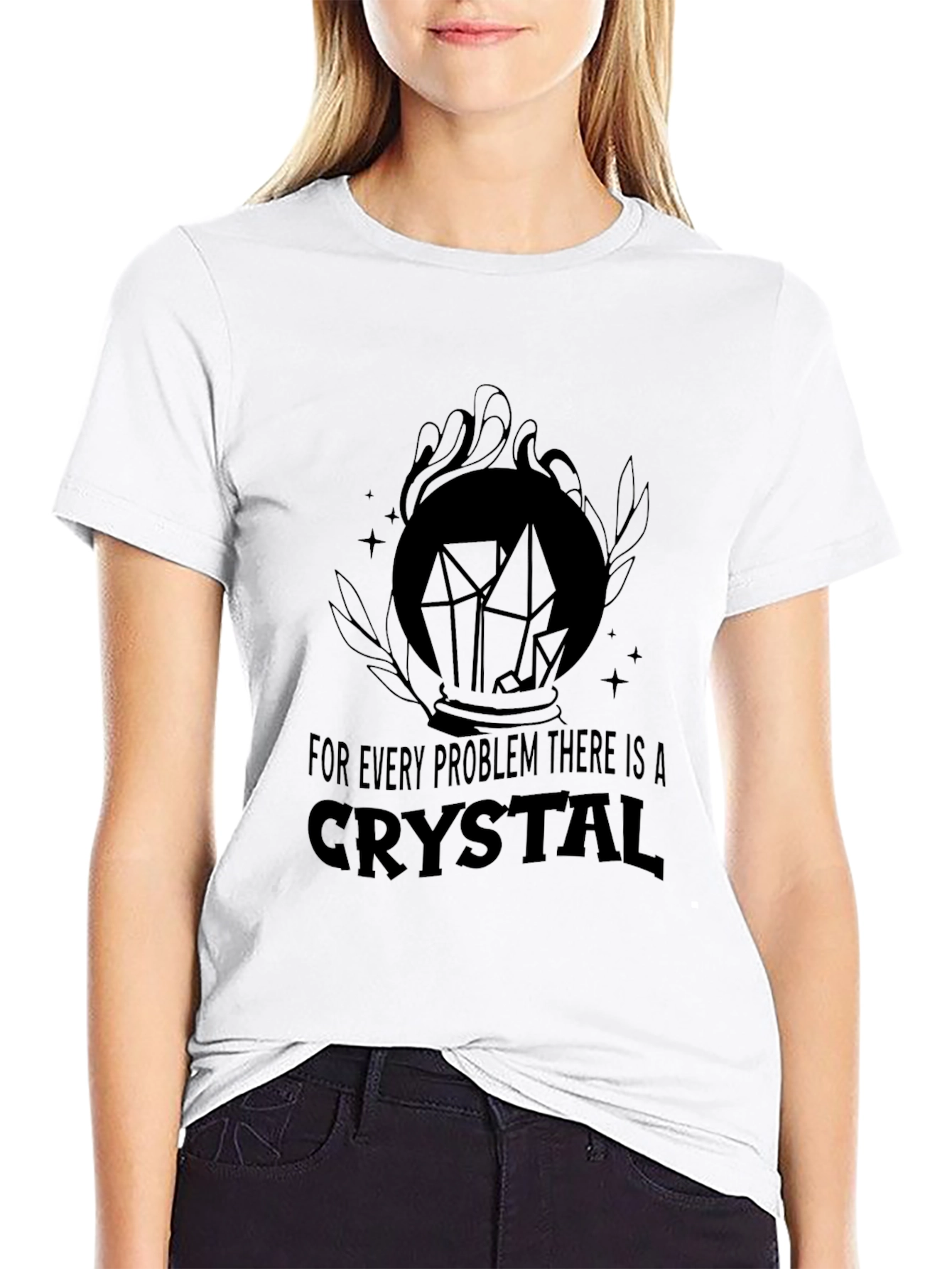 Crystal Problem Solver T-Shirt - Black Graphic Tee