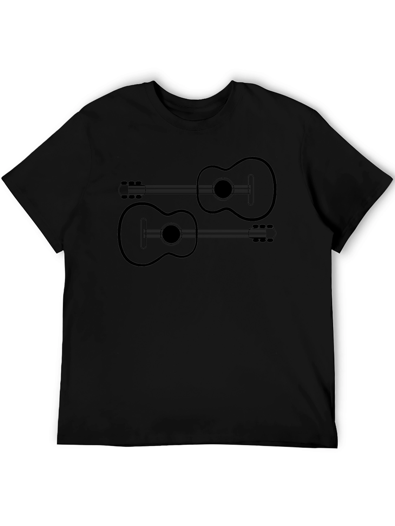 Guitar Graphic Tee - Mens Black T-Shirt