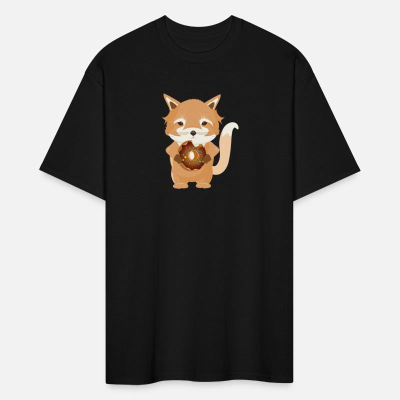 magical little fox with delicious donut