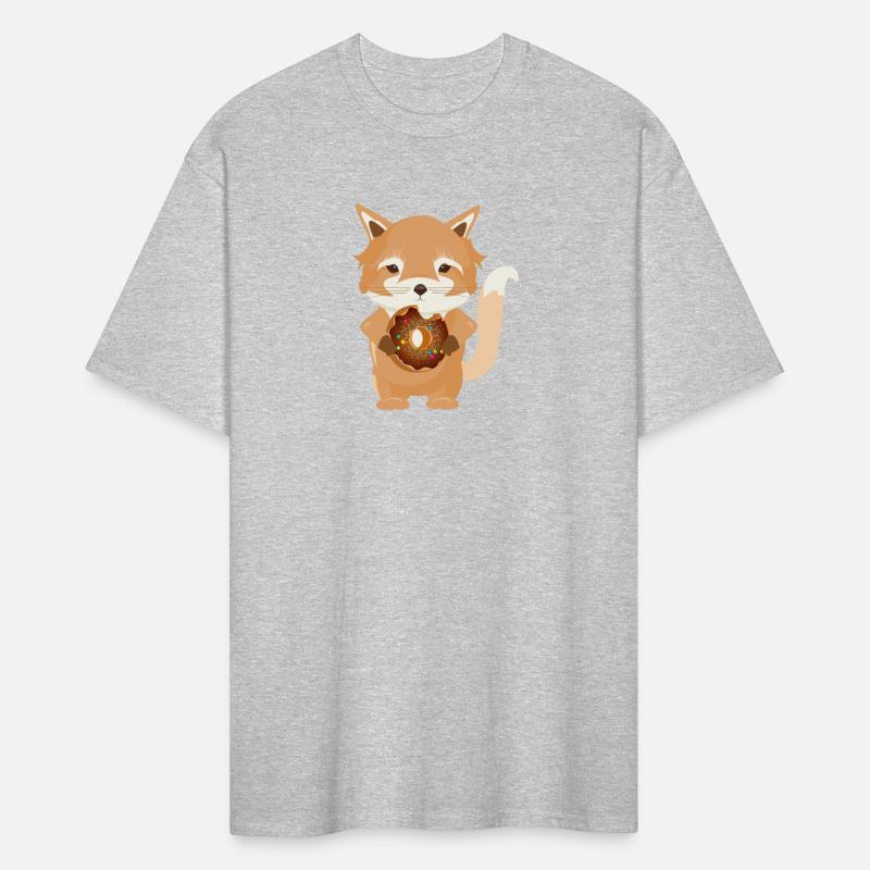 magical little fox with delicious donut